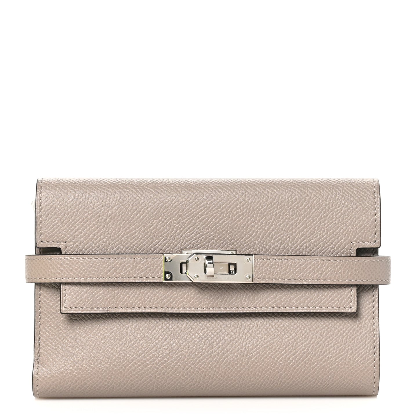 Epsom Verso Medium Kelly Wallet Gris Asphalt Bleu Indigo