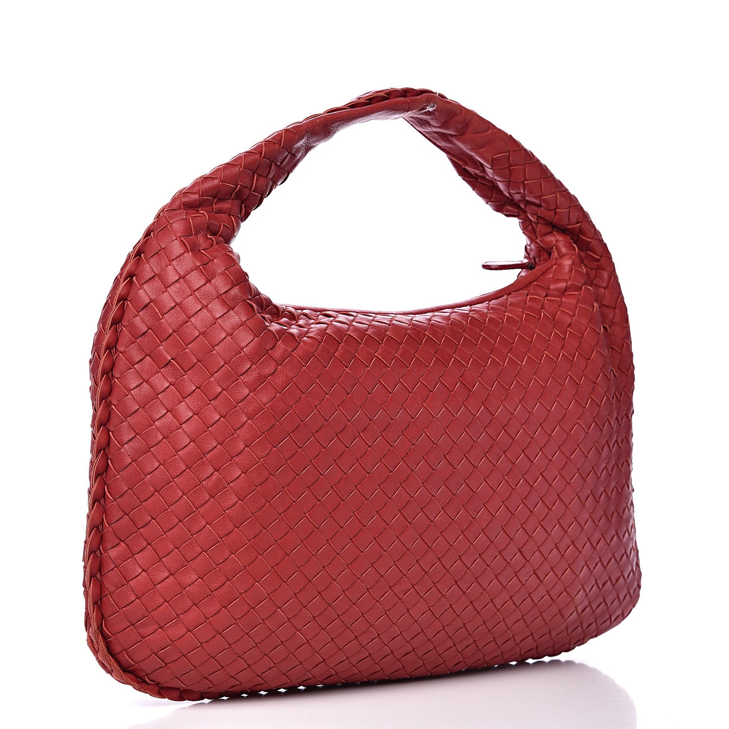 Nappa Intrecciato Medium Veneta Hobo Fraise