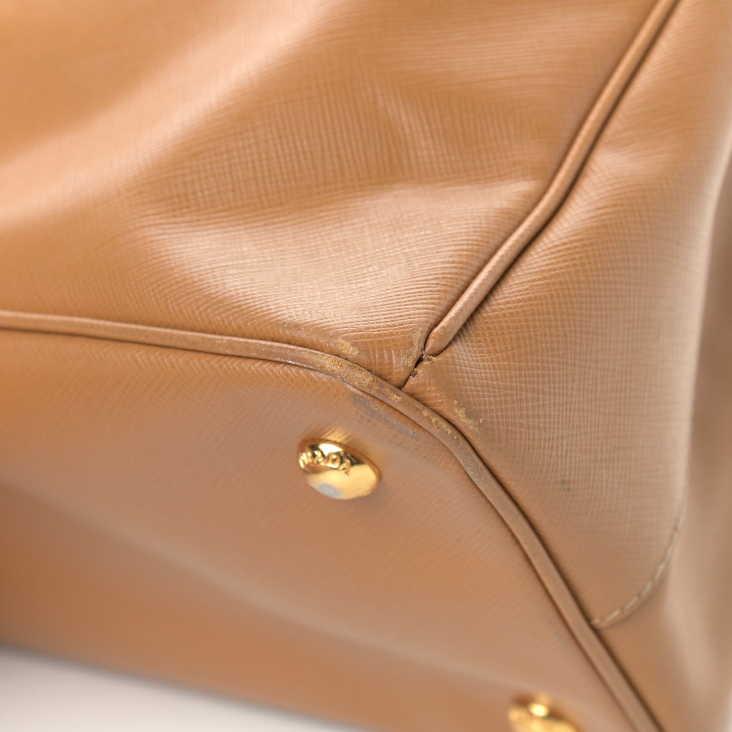 Saffiano Lux Small Tote Caramel