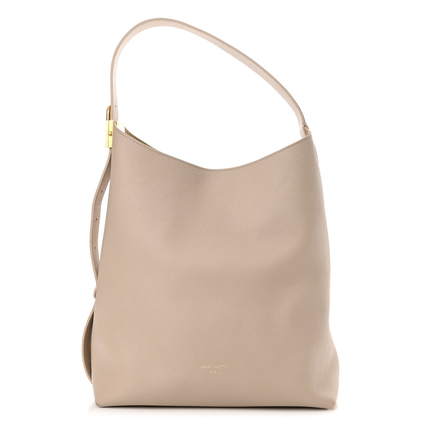 Grained Calfskin Low Key Hobo MM Limestone