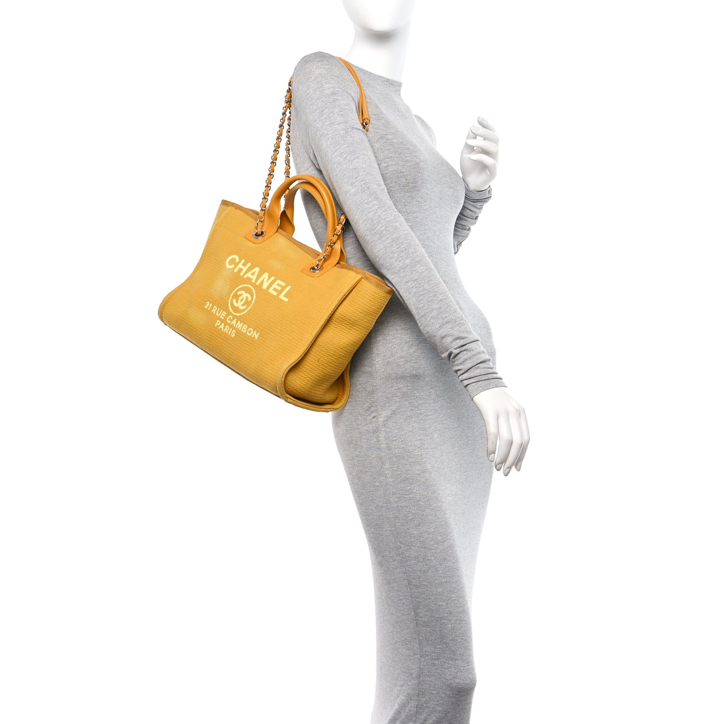 Mixed Fibers Small Deauville Tote Yellow