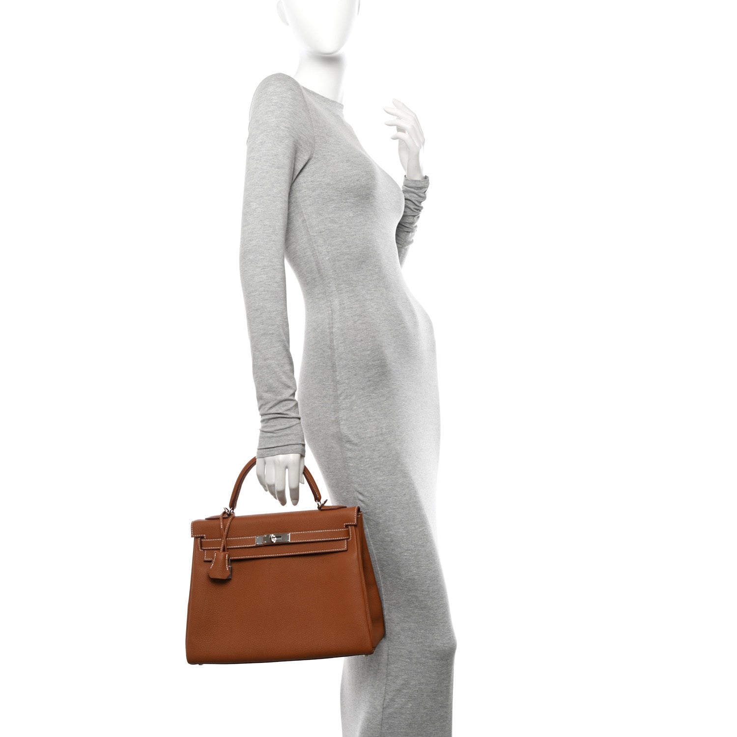 Hermes Togo Kelly Retourne 32 Gold 2 of 11