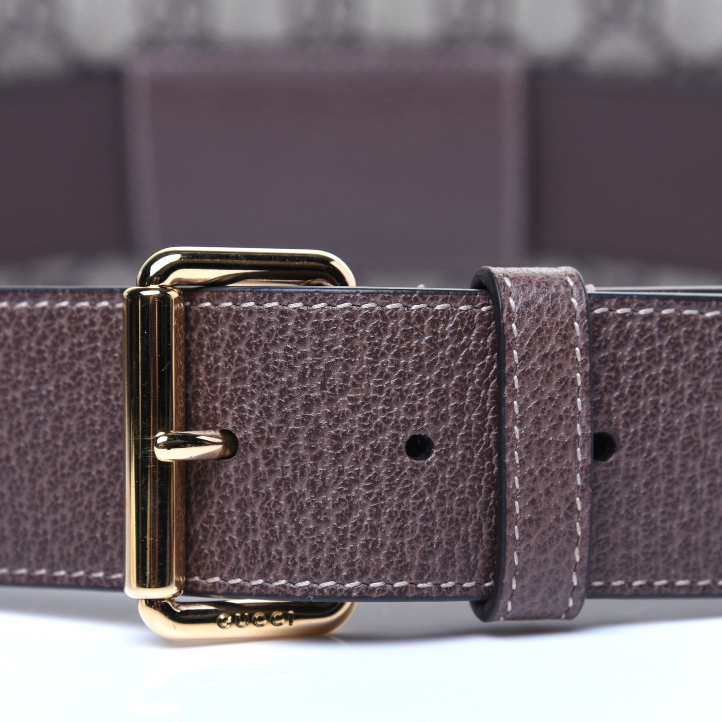 GG Supreme Monogram Ophidia Belted iPhone Case 85 34 Dark Brown
