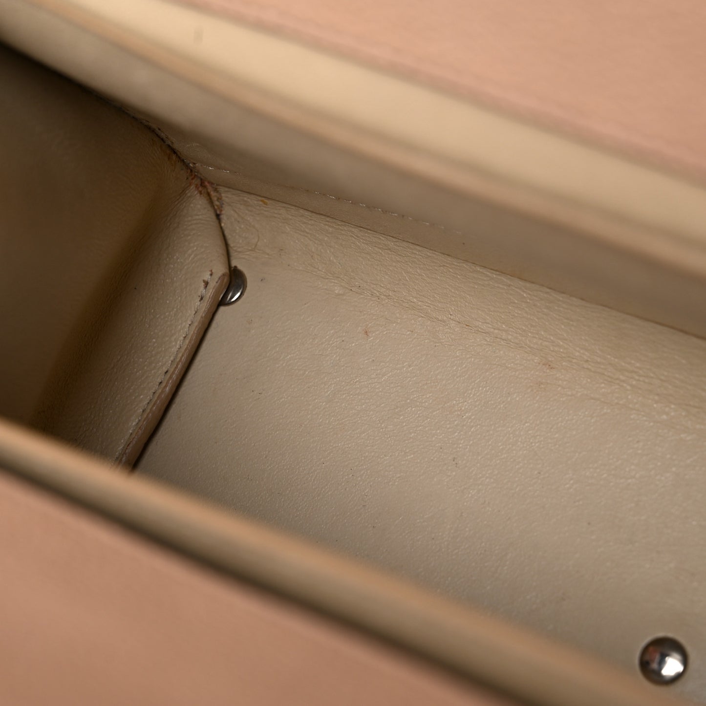 Grained Calfskin Small Horizon Satchel Powder