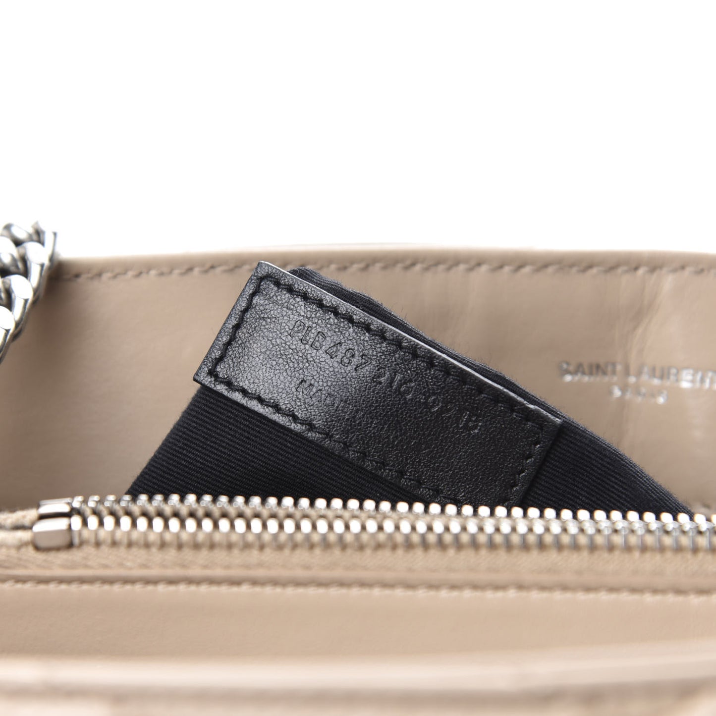 Calfskin Y Quilted Monogram Medium Loulou Chain Satchel Dark Beige