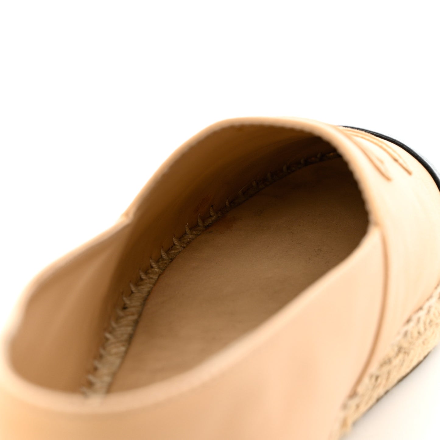 Lambskin CC Espadrilles 36 Beige Black
