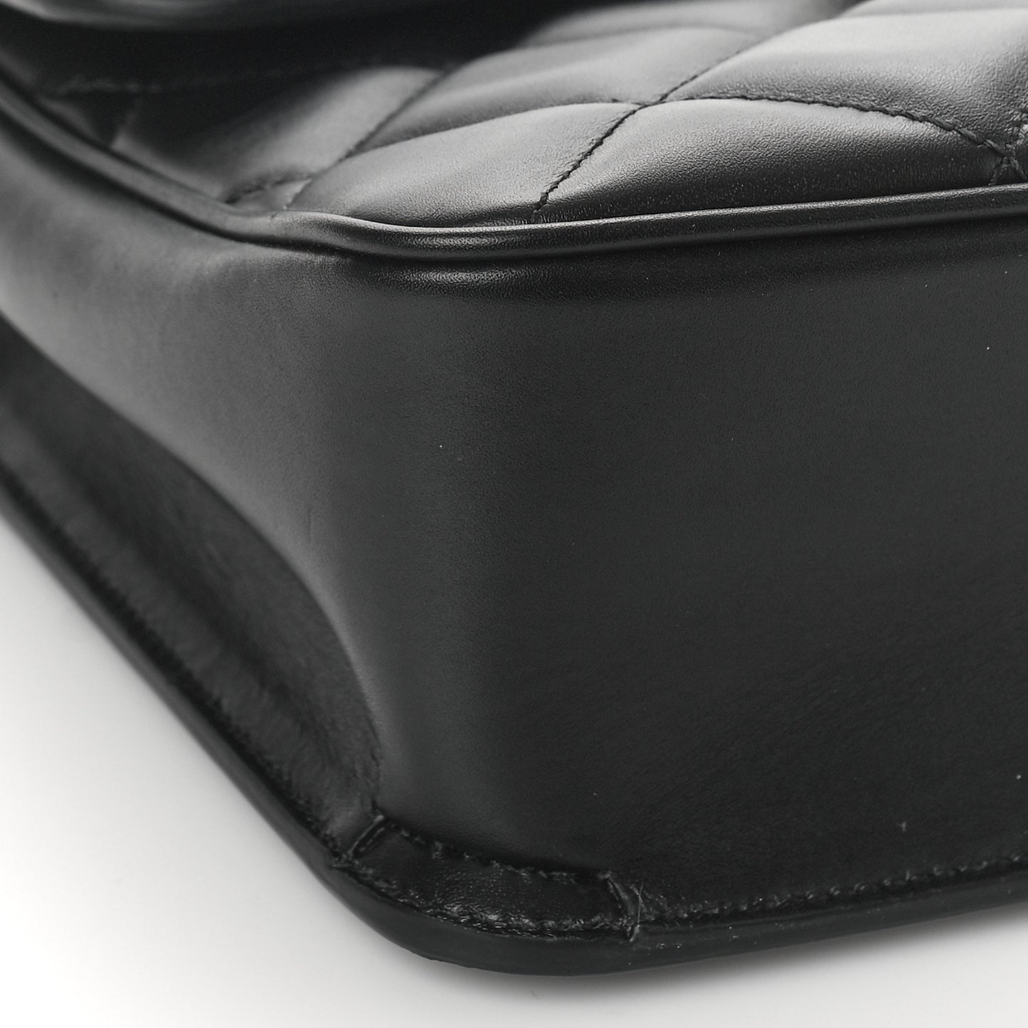 Calfskin Quilted Small Deco Shoulder Bag Black