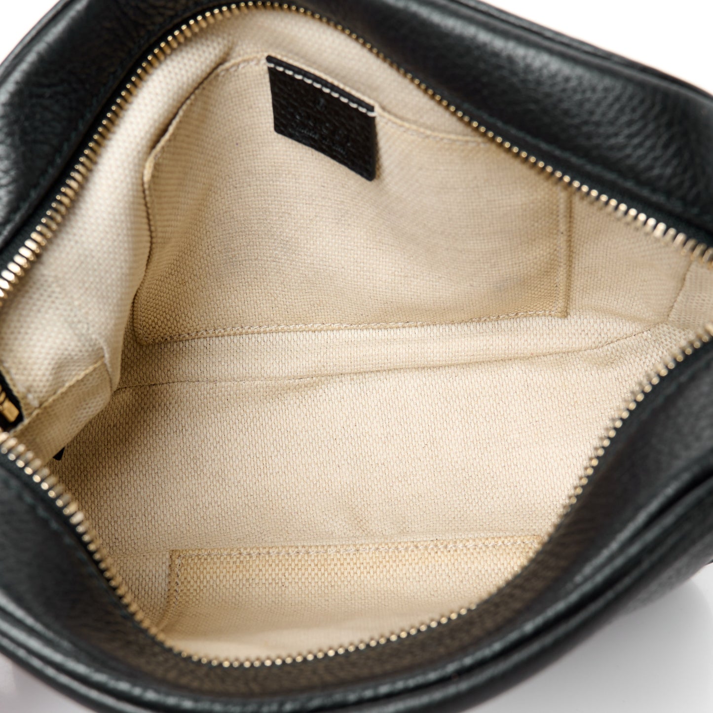 Pebbled Calfskin Small Soho Disco Bag Black