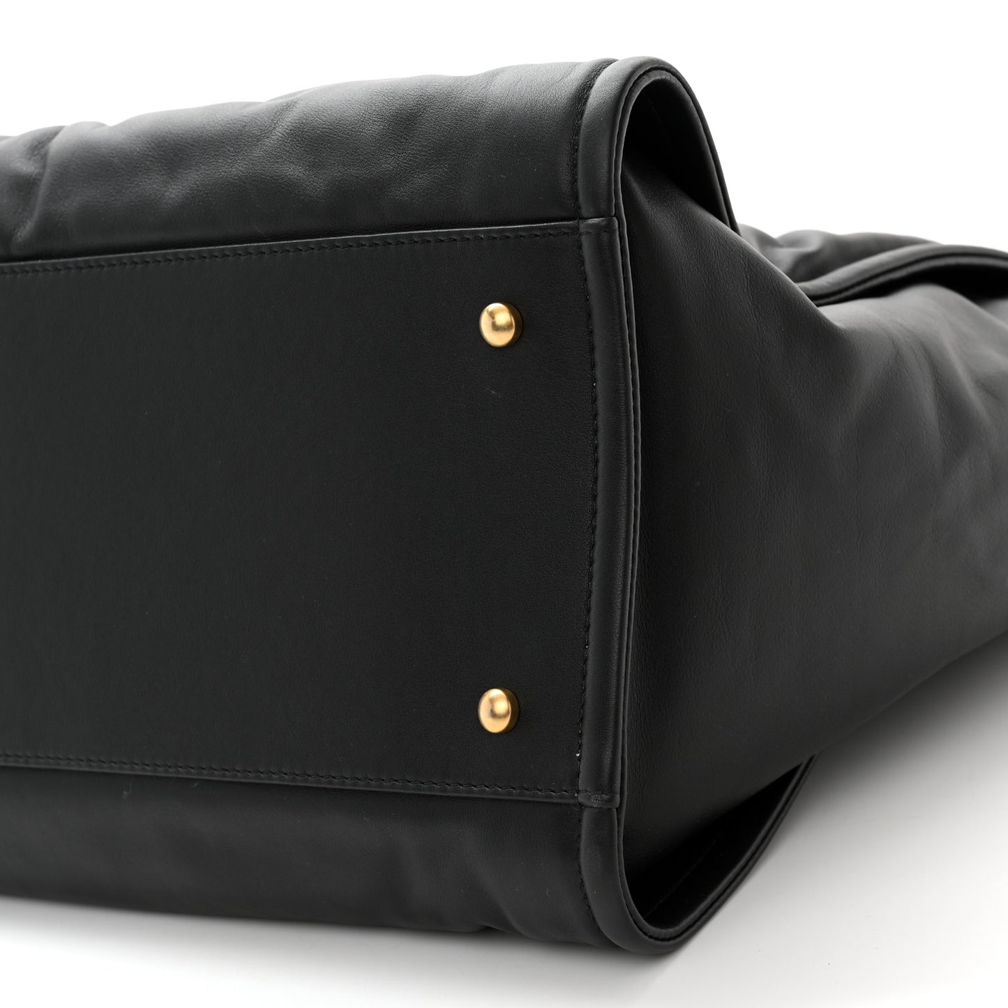 Calfskin Embossed Medium Deauville Tote Black