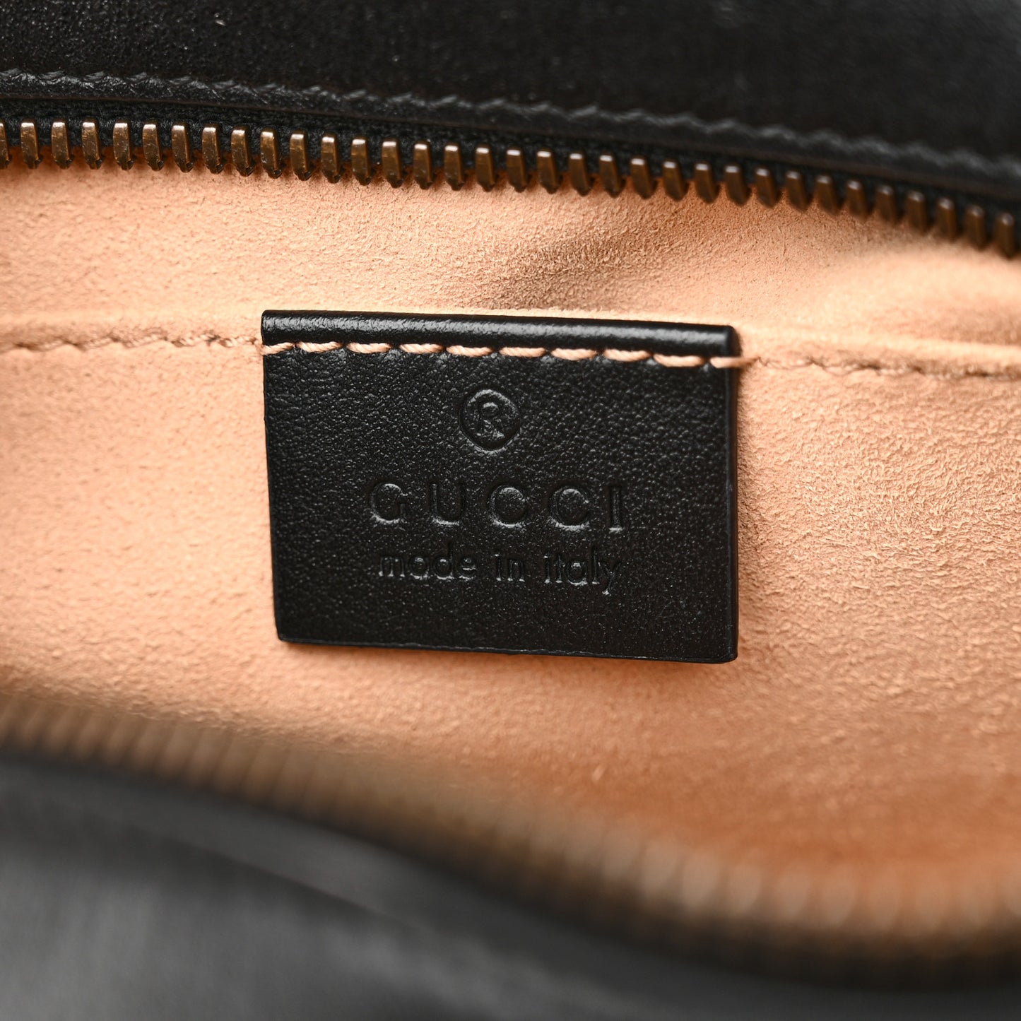 Calfskin Matelasse Small GG Marmont Chain Shoulder Bag Black