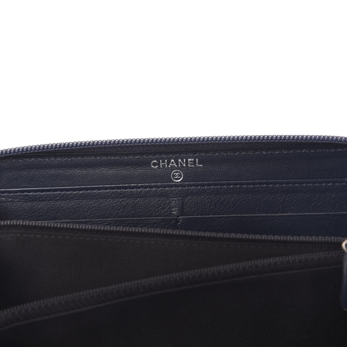 Caviar Large CC Timeless Zip Around Wallet Blue