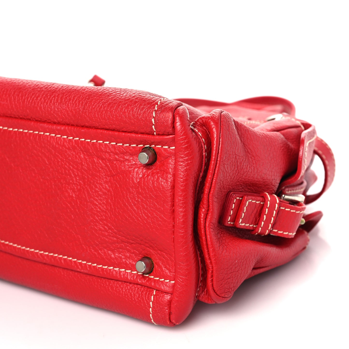 Vitello Daino Shoulder Bag Rosso