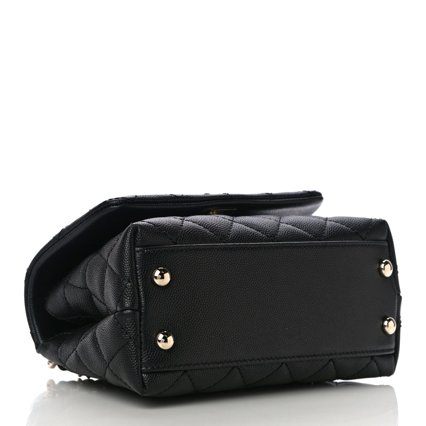 Caviar Quilted Extra Mini Coco Handle Flap Black