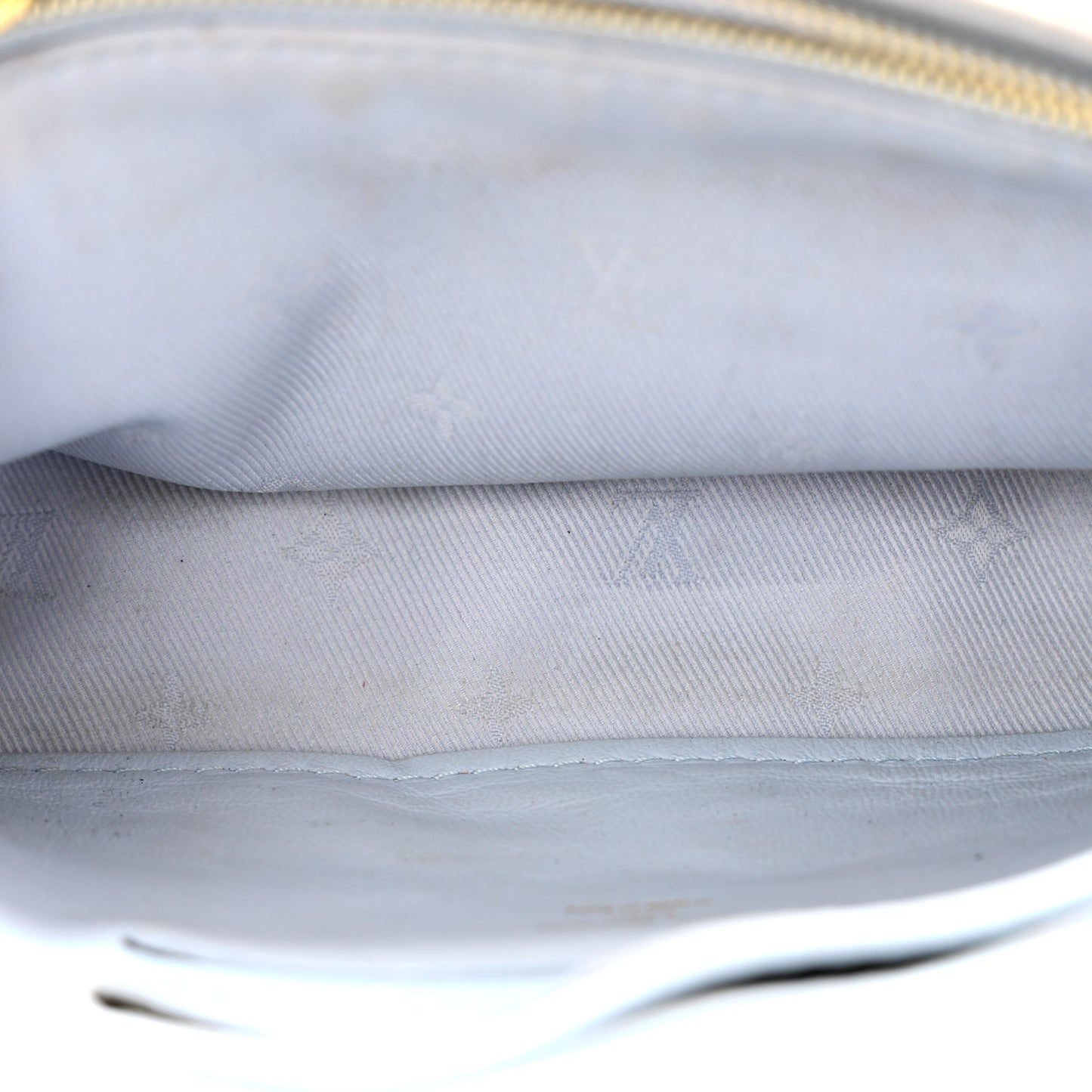 Calfskin Bubblegram Wallet On Strap Ice Blue