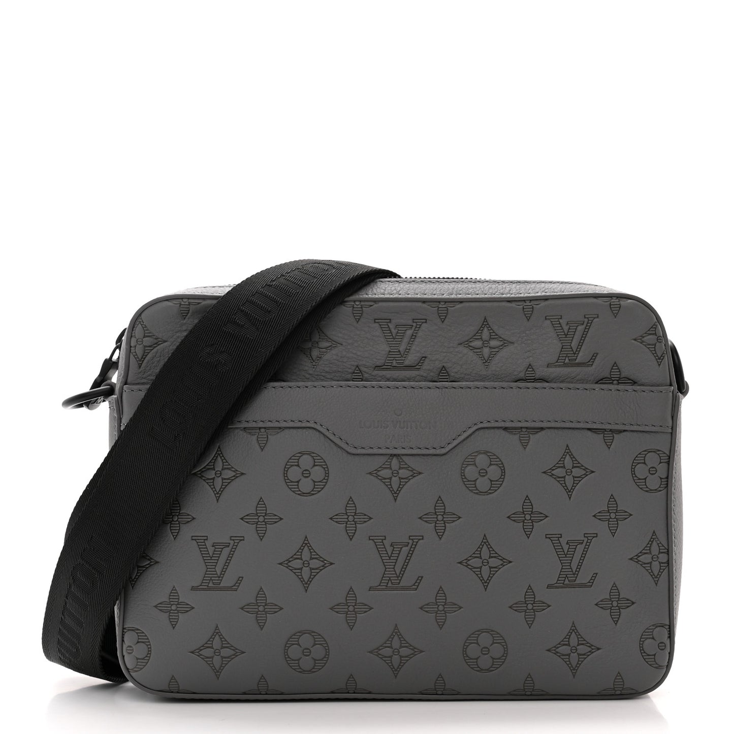 Calfskin Monogram Shadow Trio Messenger Anthracite Gray