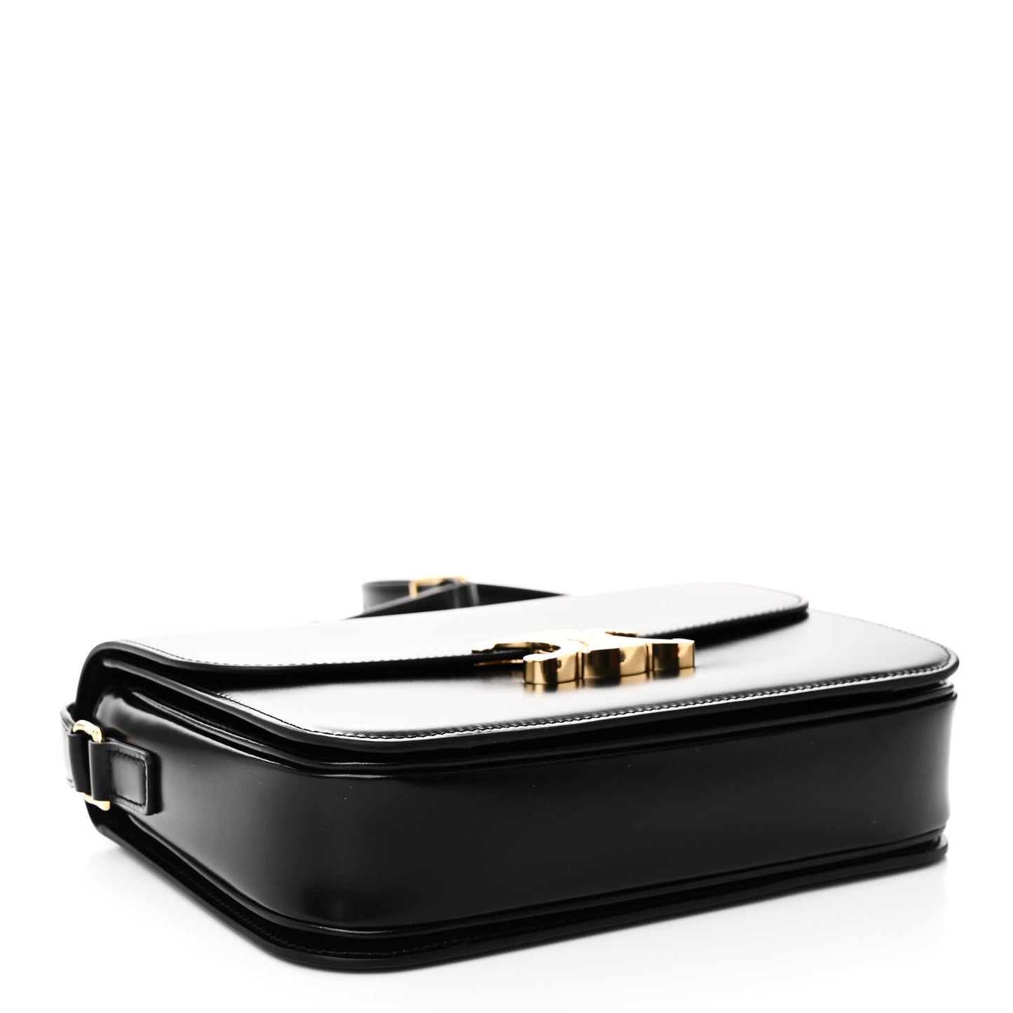 Shiny Calfskin Medium Triomphe Black