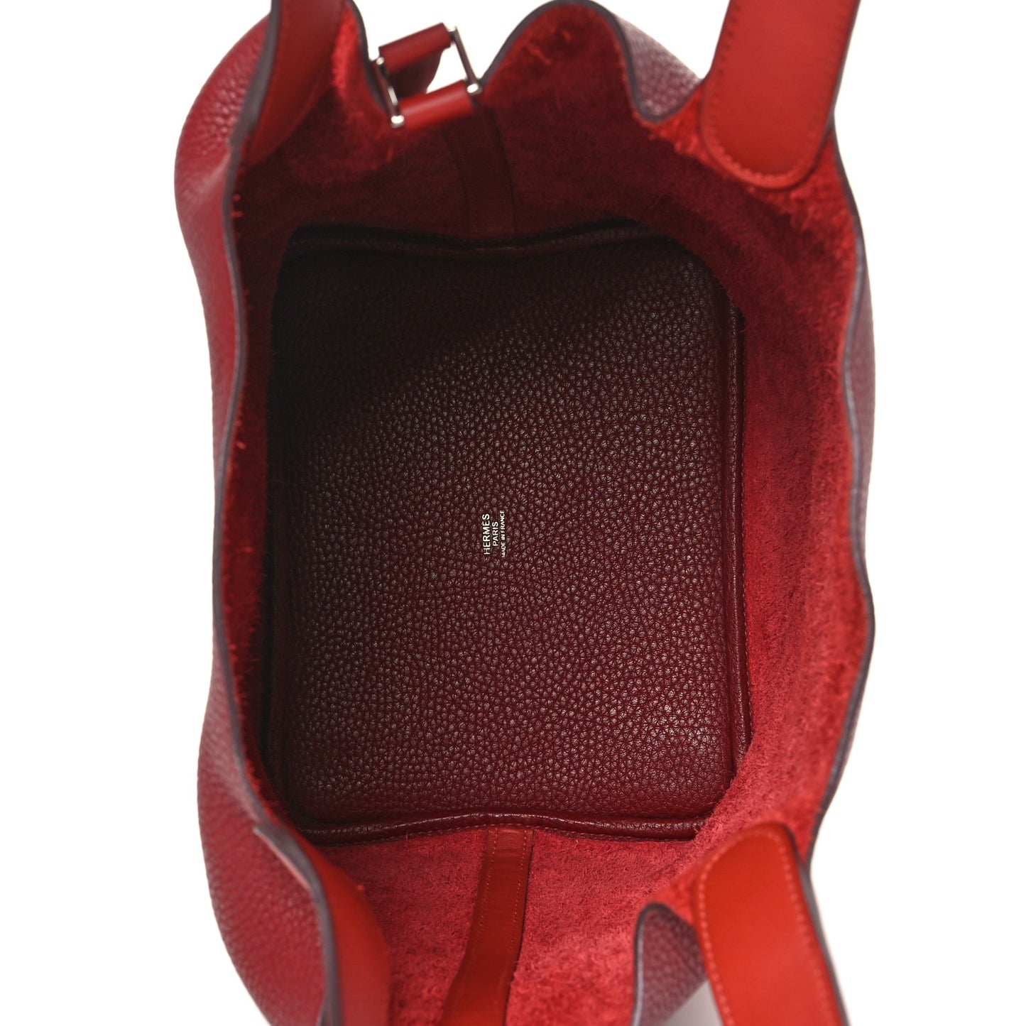 Taurillon Clemence Swift Picotin Lock 22 MM Rouge H Brique