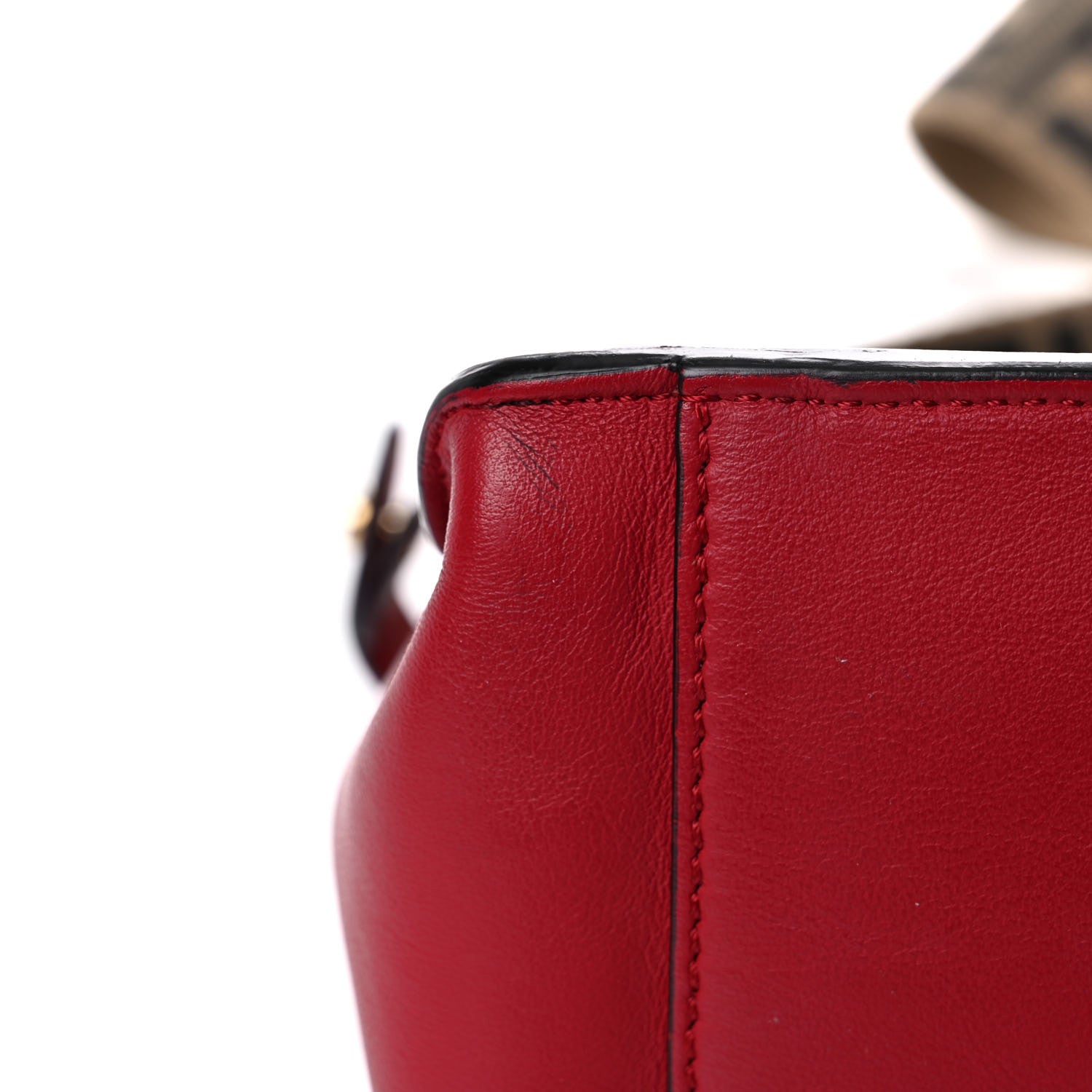 Fendi Vitello Grace FF 1974 Small Flip Tote Fragola Sepia 9 of 22