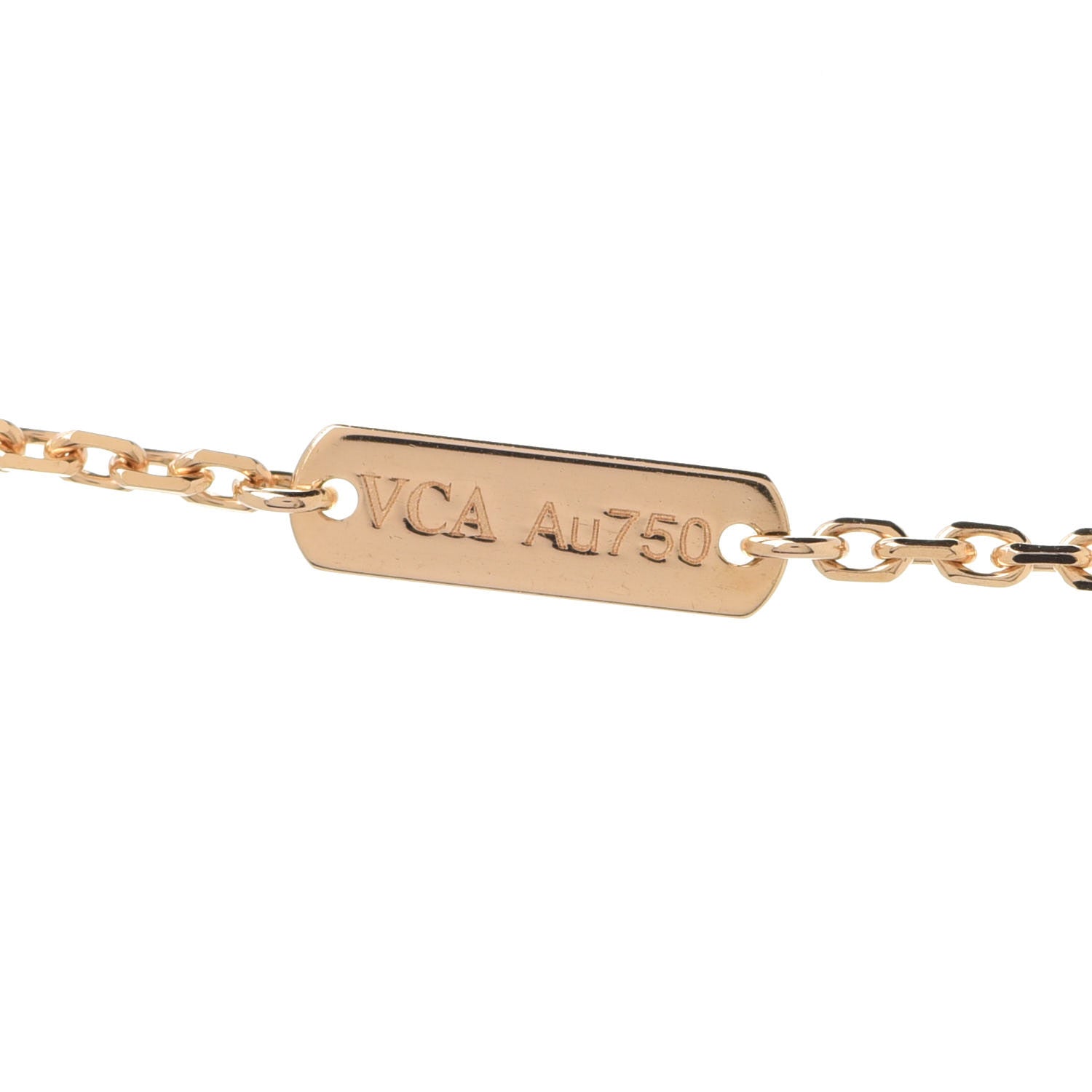 Van Cleef & Arpels 18K Yellow Gold Guilloche Vintage Alhambra Pendant Necklace 7 of 8