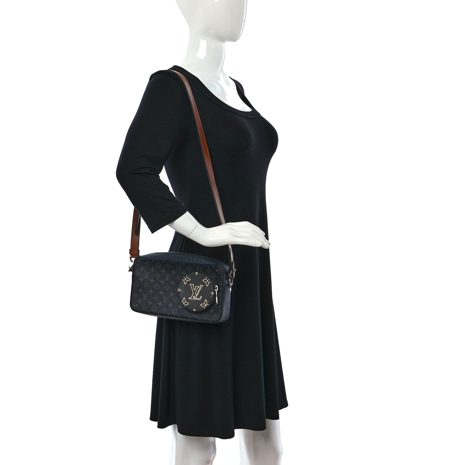 Louis Vuitton Monogram Eclipse Volga On Strap Crossbody Multicolor 2 of 8