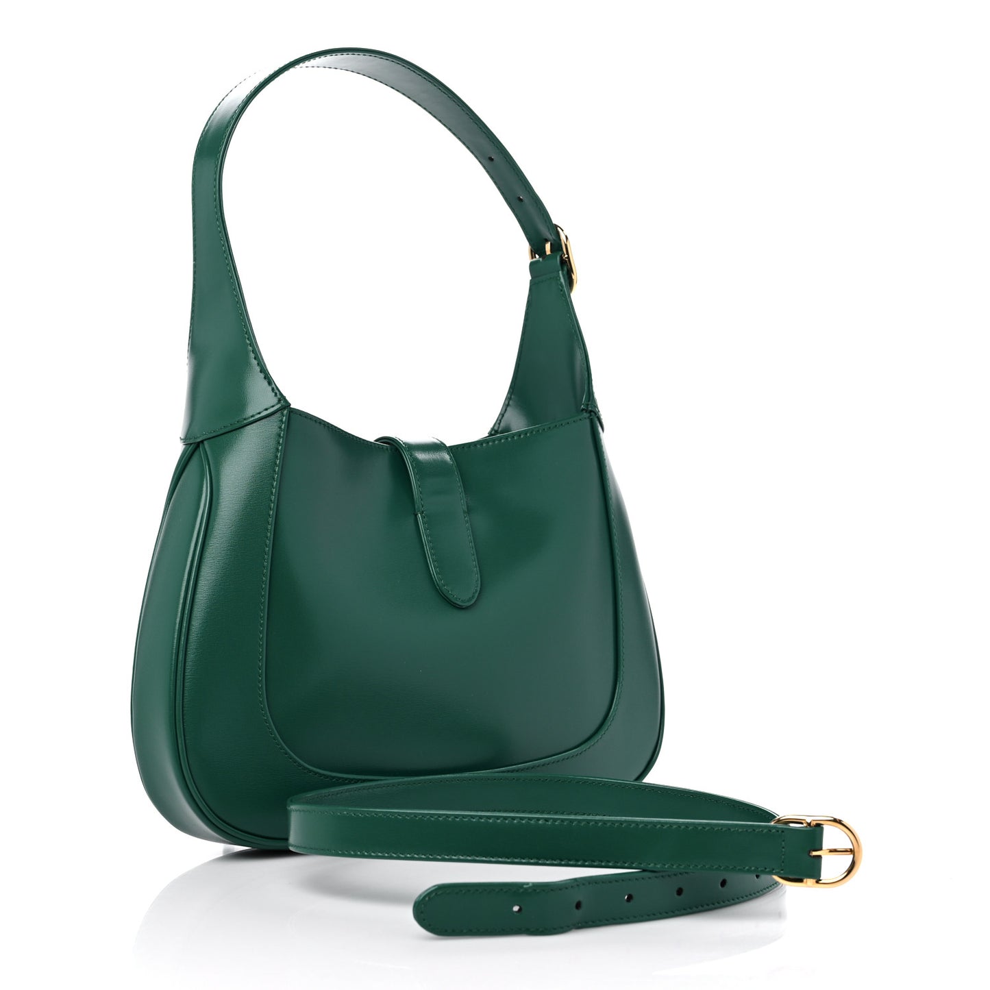 Boarded Dyana Lux Calfskin Small Jackie 1961 Hobo Emerald