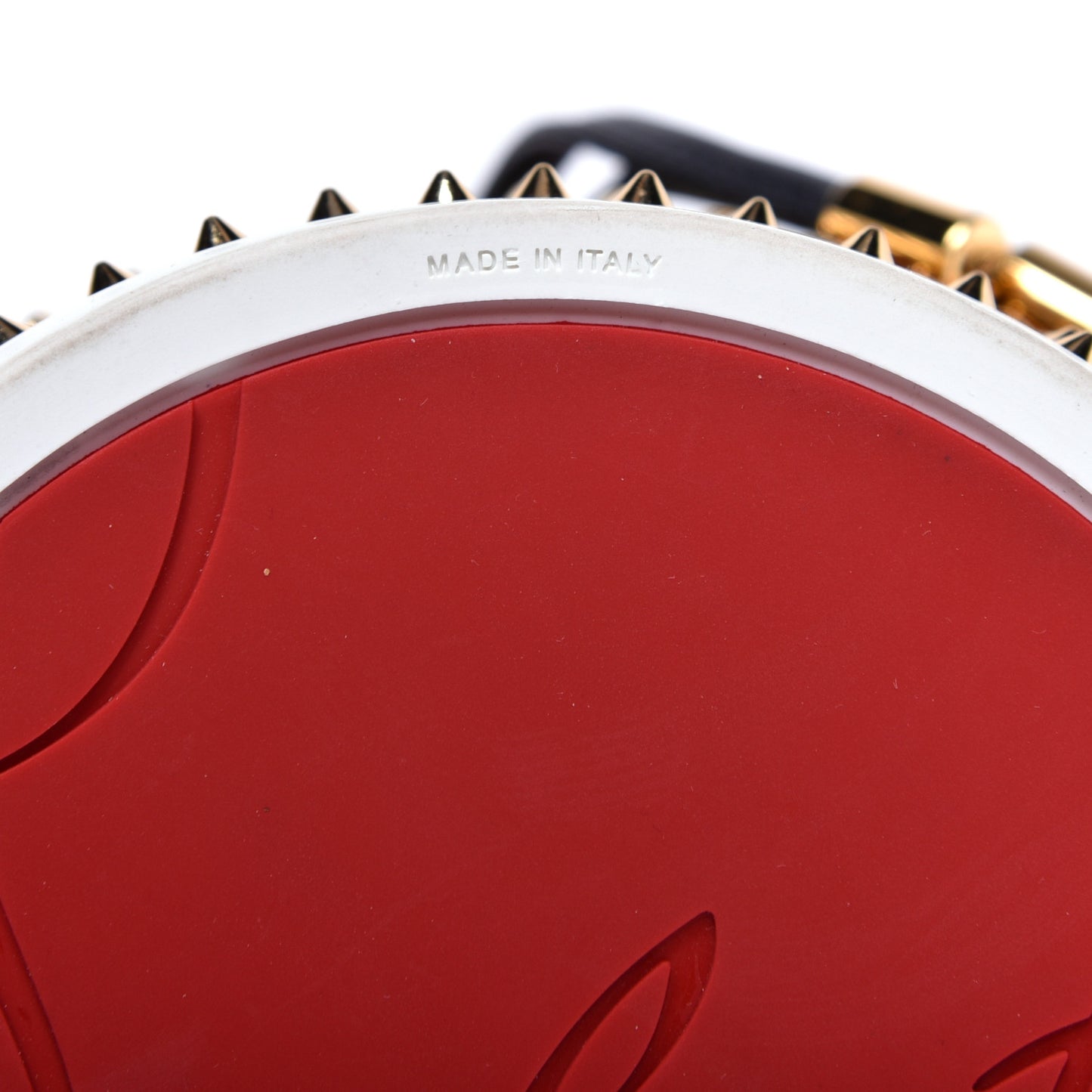 Neoprene Leopard Print Studded Marie Jane Loubirun Bucket Marron Black