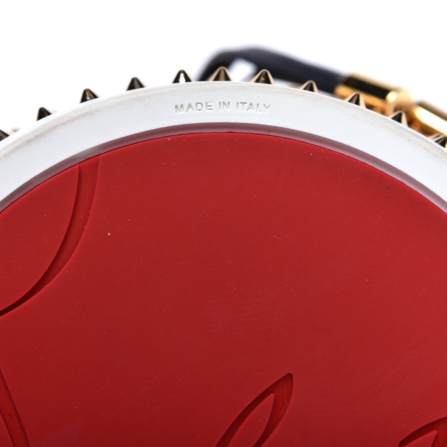 Christian Louboutin Neoprene Leopard Print Studded Marie Jane Loubirun Bucket Marron Black 9 of 13