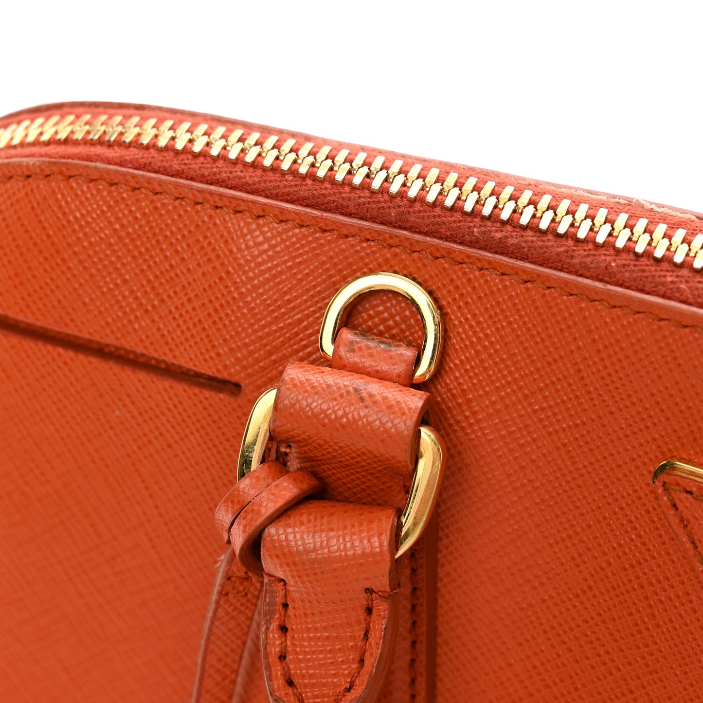 Saffiano Lux Medium Promenade Tote Papaya