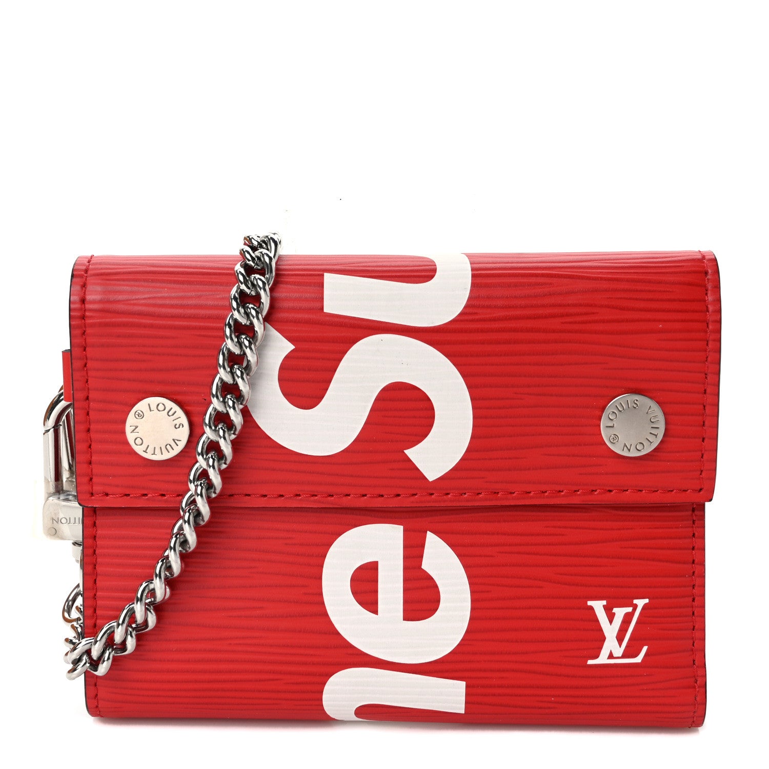 Louis Vuitton X SUPREME Epi Chain Wallet Red 1370166 – FASHIONPHILE