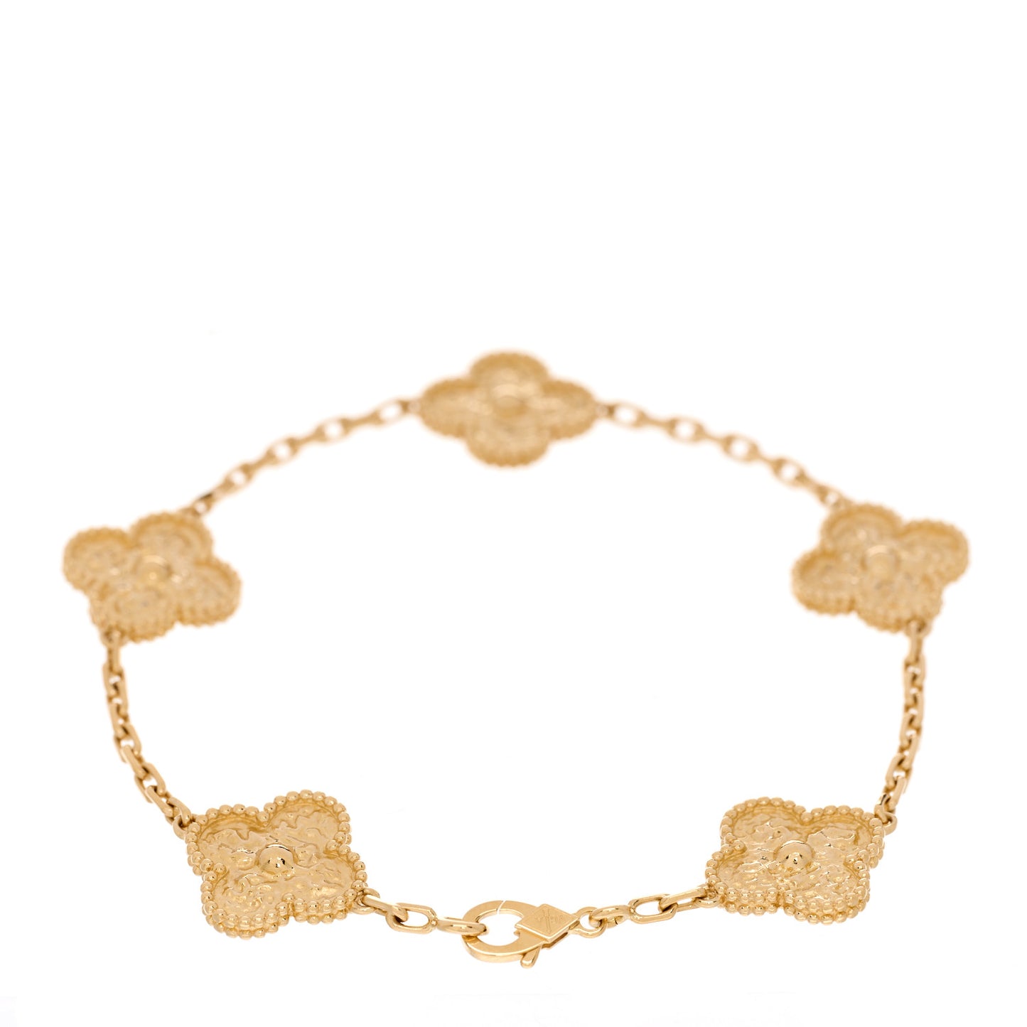 18K Yellow Gold 5 Motifs Vintage Alhambra Bracelet