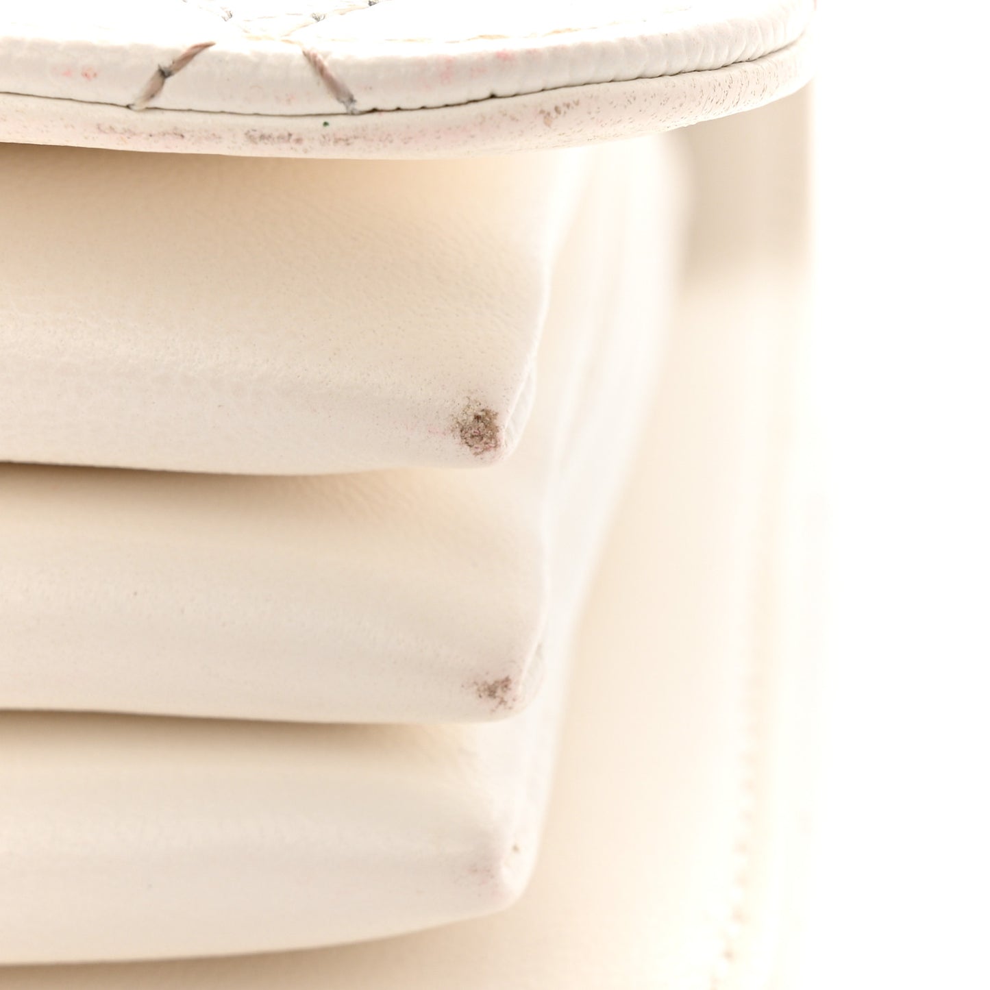 Caviar Quilted Mini Top Handle Flap White