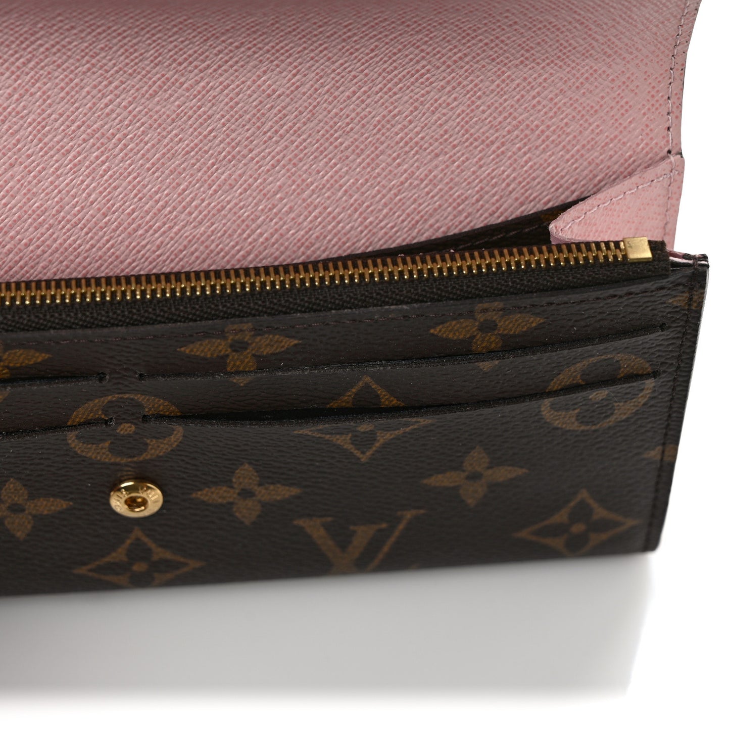 Monogram Emilie Wallet Rose Ballerine
