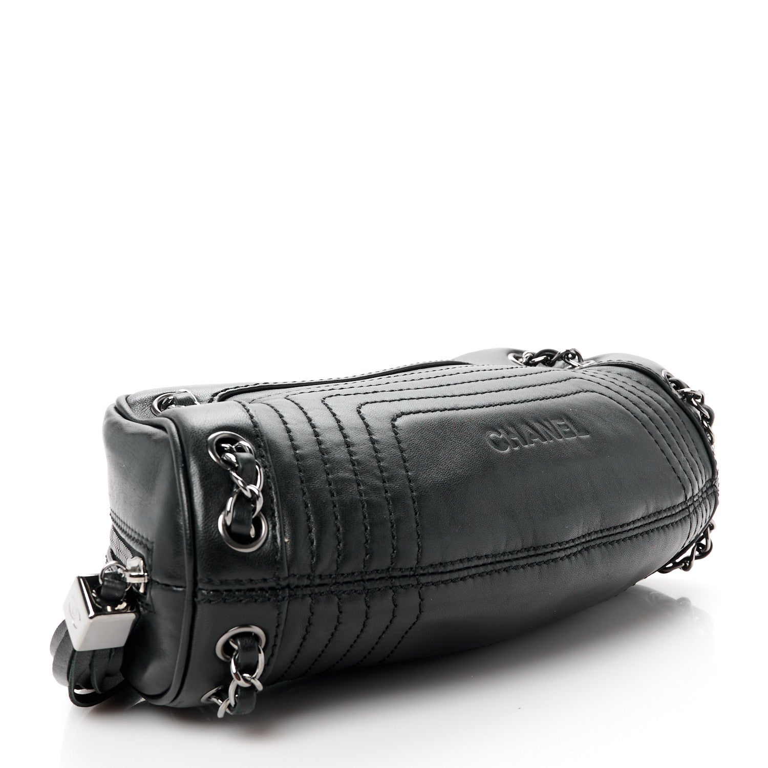 Chanel Lambskin Lax Small Tassel Shoulder Bag Black 4 of 10