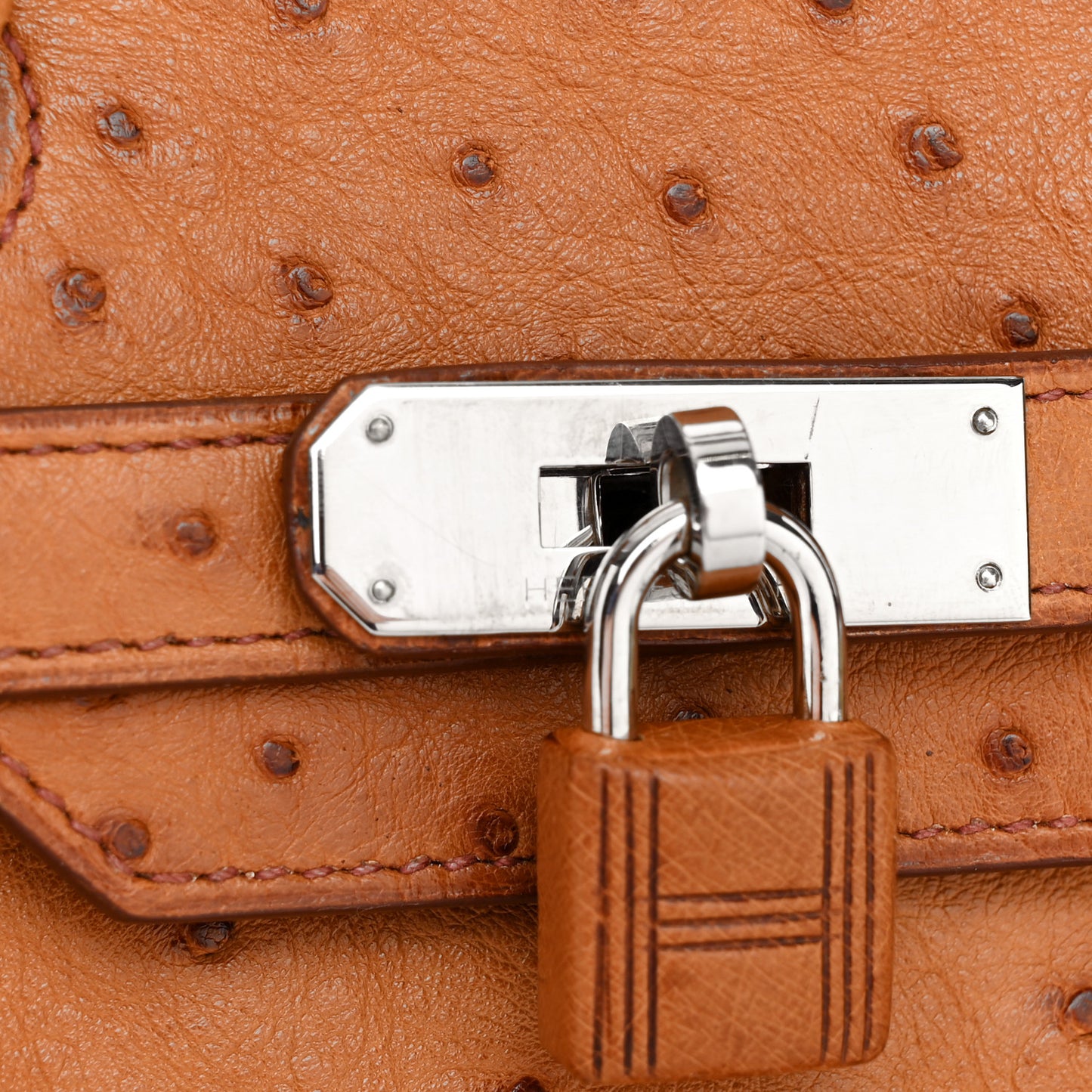 Ostrich Birkin 30 Gold