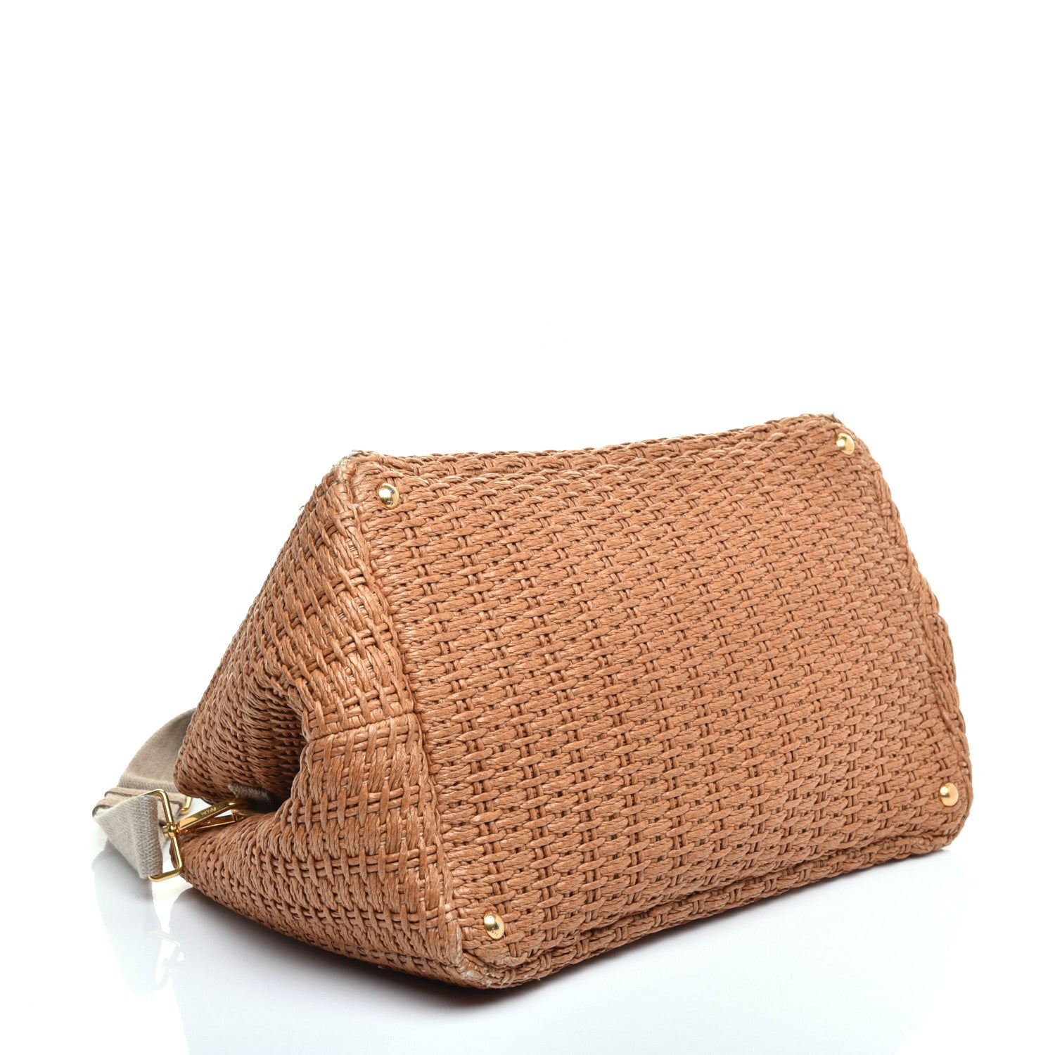 Prada Raffia Canvas Mistolino Tote Miele 4 of 10