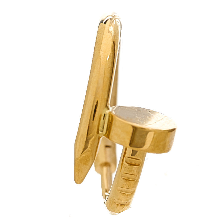 18K Yellow Gold Juste Un Clou Single Hoop Earring