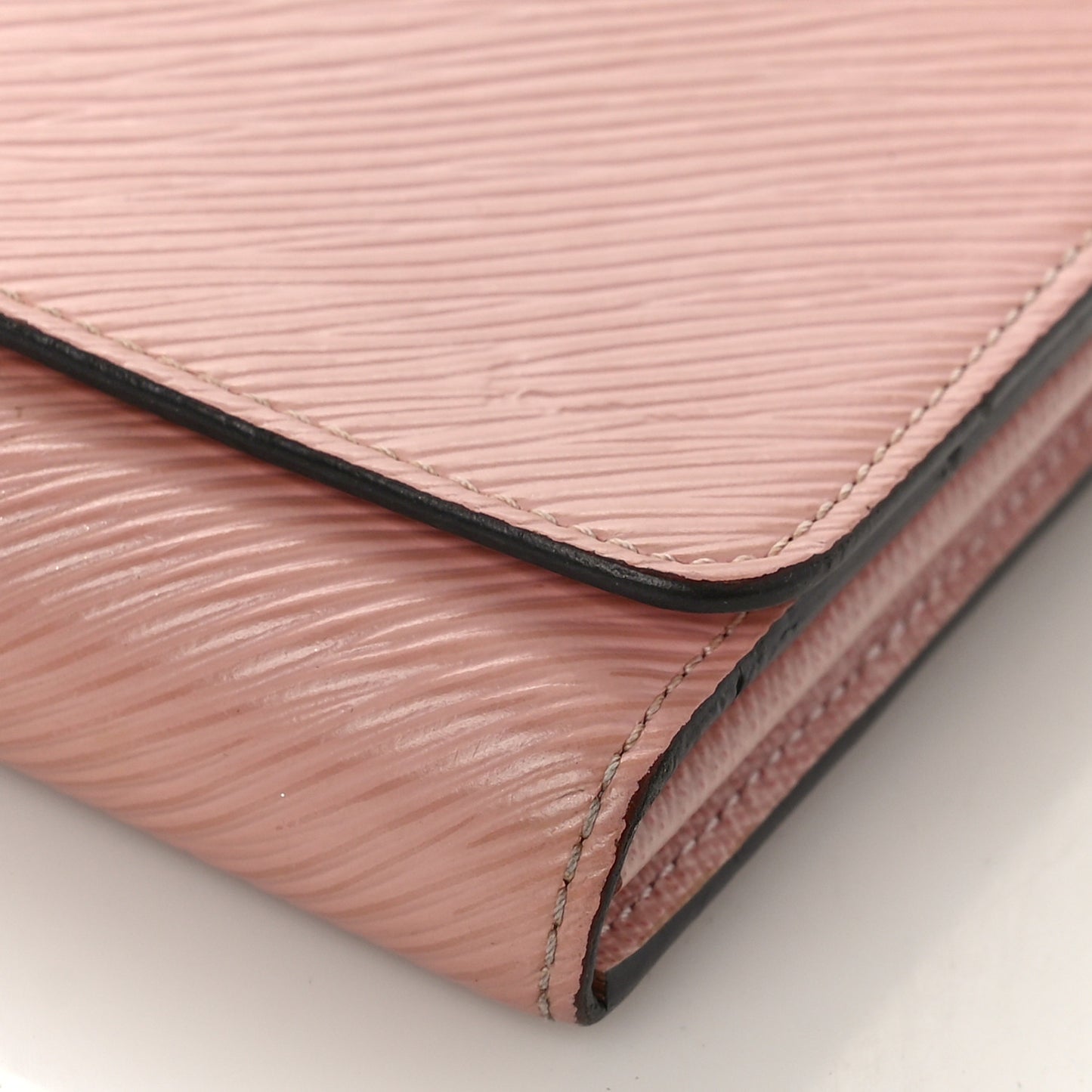 Epi Twist Wallet Rose Ballerine