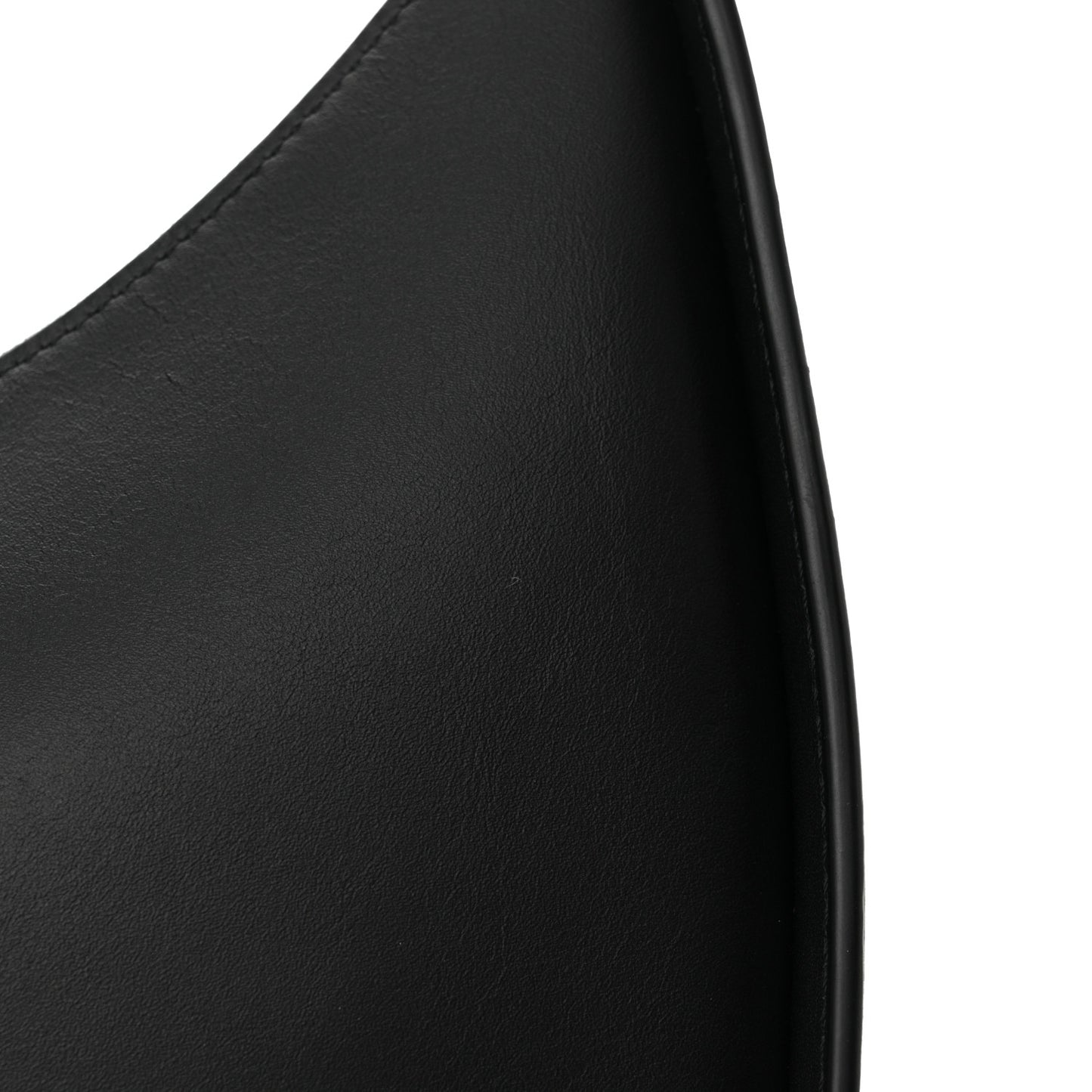 Smooth Calfskin Half Moon Shoulder Bag Black