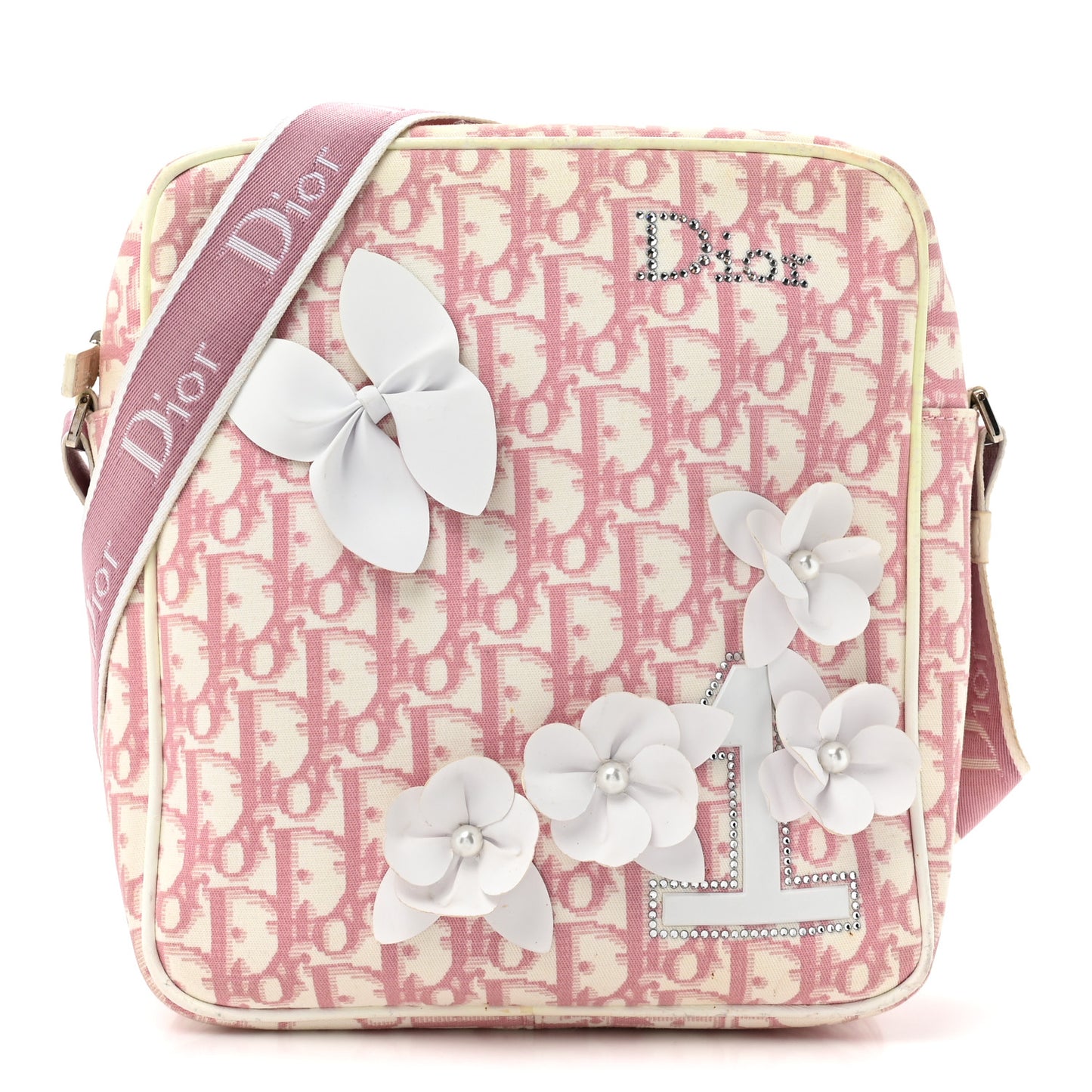 Monogram Girly Messenger Bag Pink