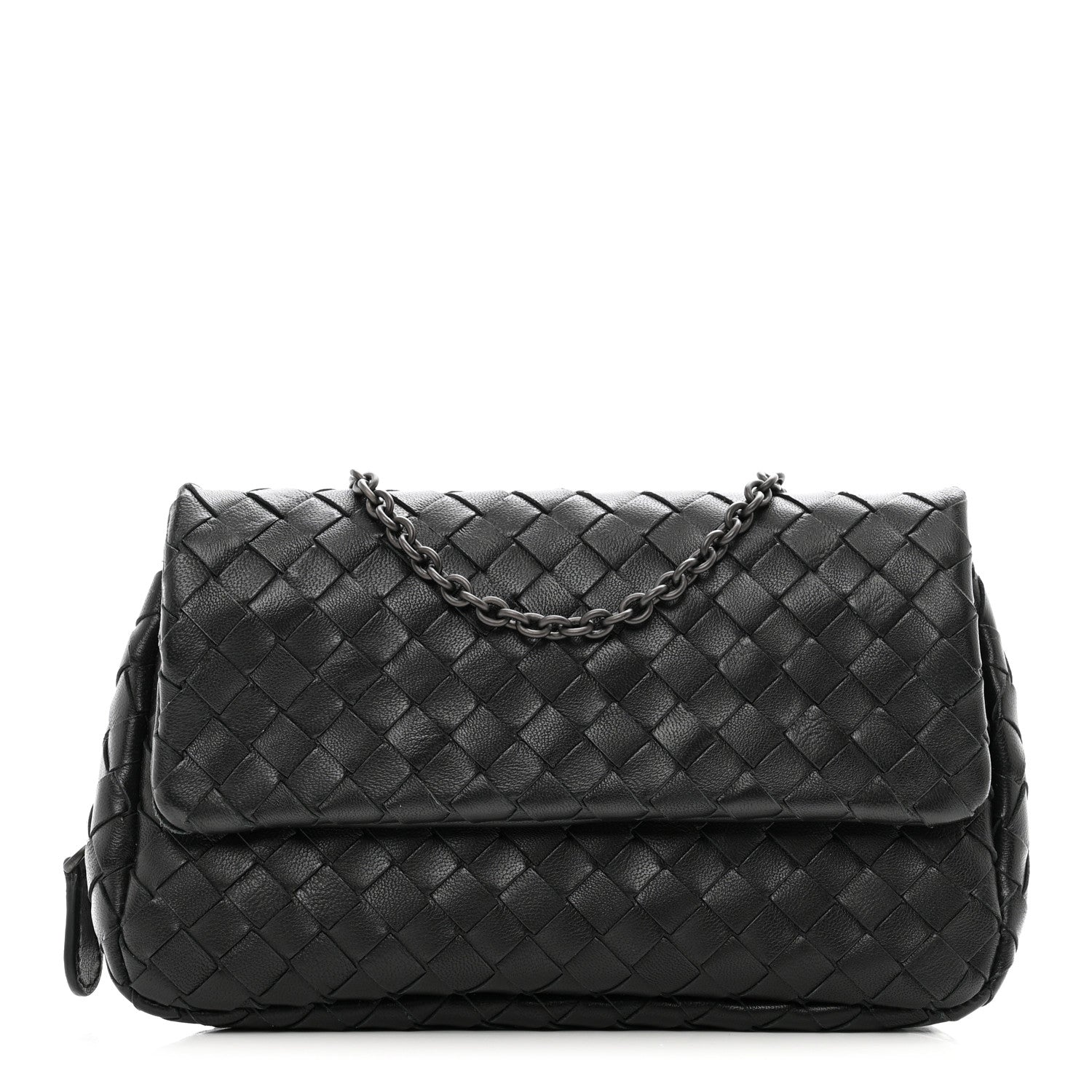 Bottega Veneta Nappa Intrecciato Mini Chain Messenger Black 1 of 10