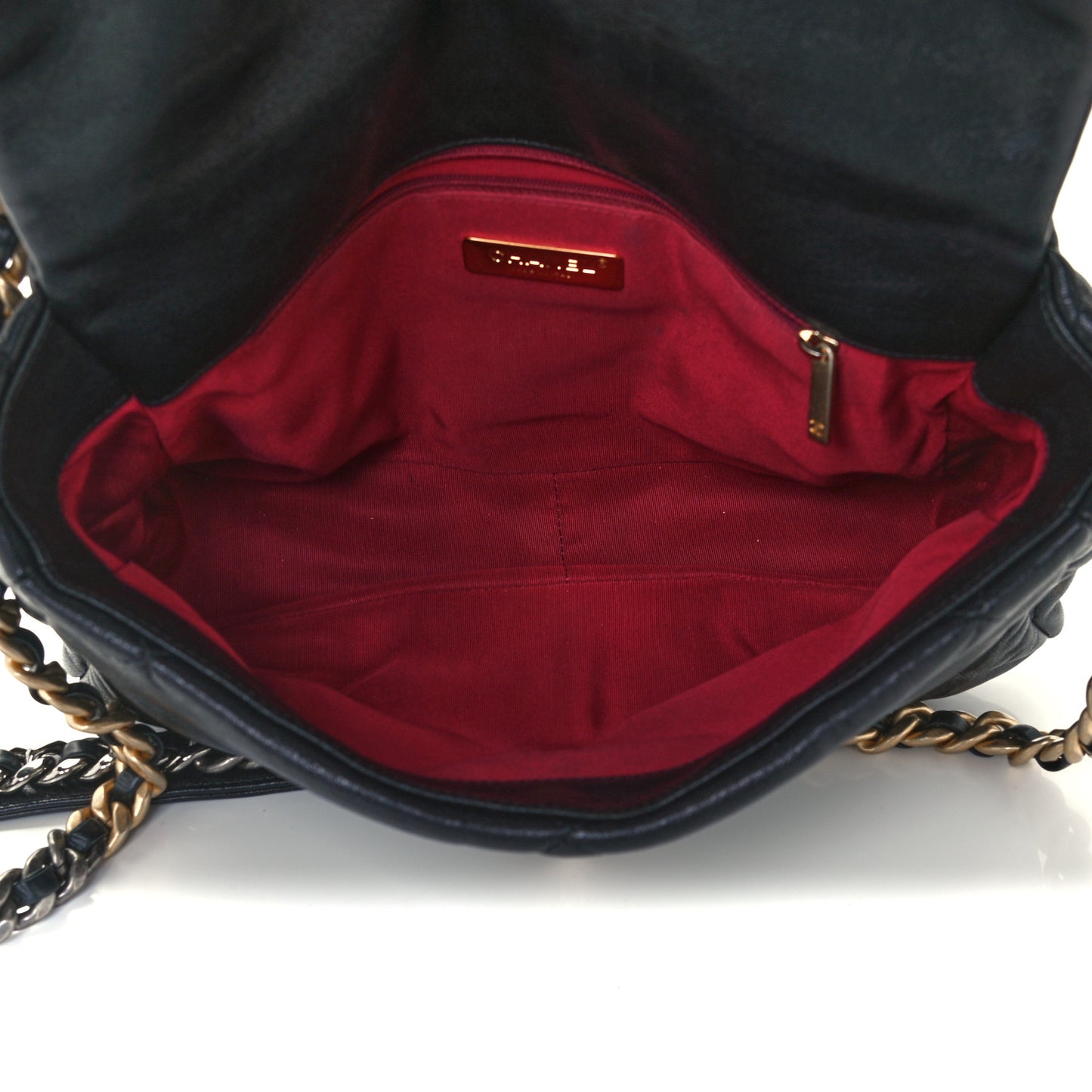 Lambskin Quilted Large Chanel 19 Flap Black
