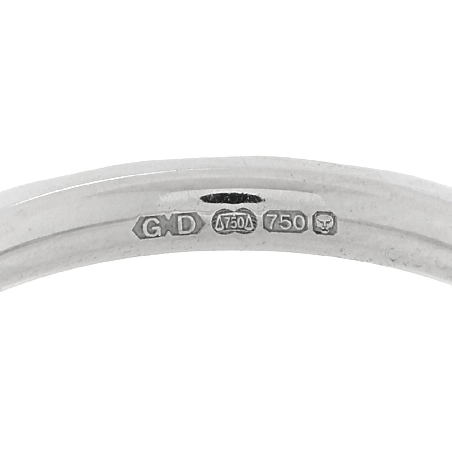 18K White Gold Diamond Laurence Graff Signature Band Ring 47 4.25