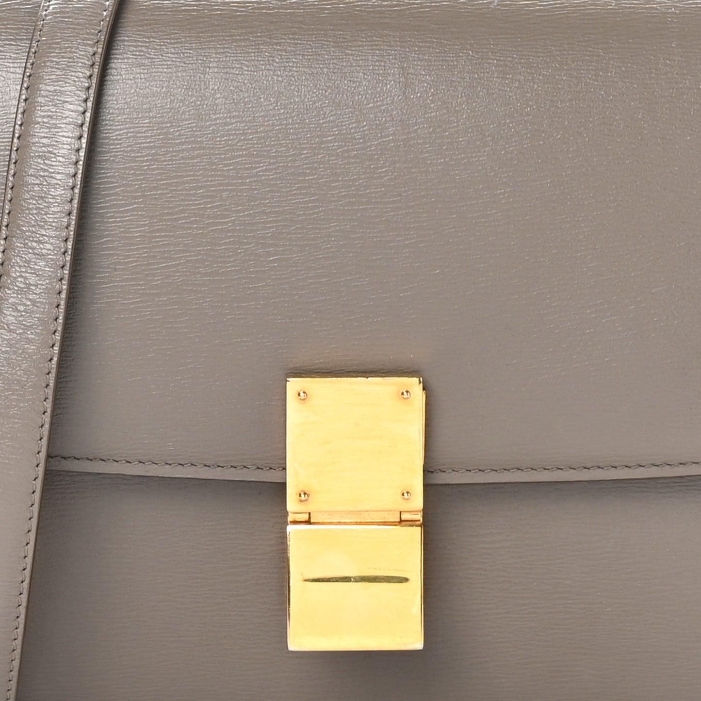 Liege Calfskin Medium Classic Box Flap Bag Souris