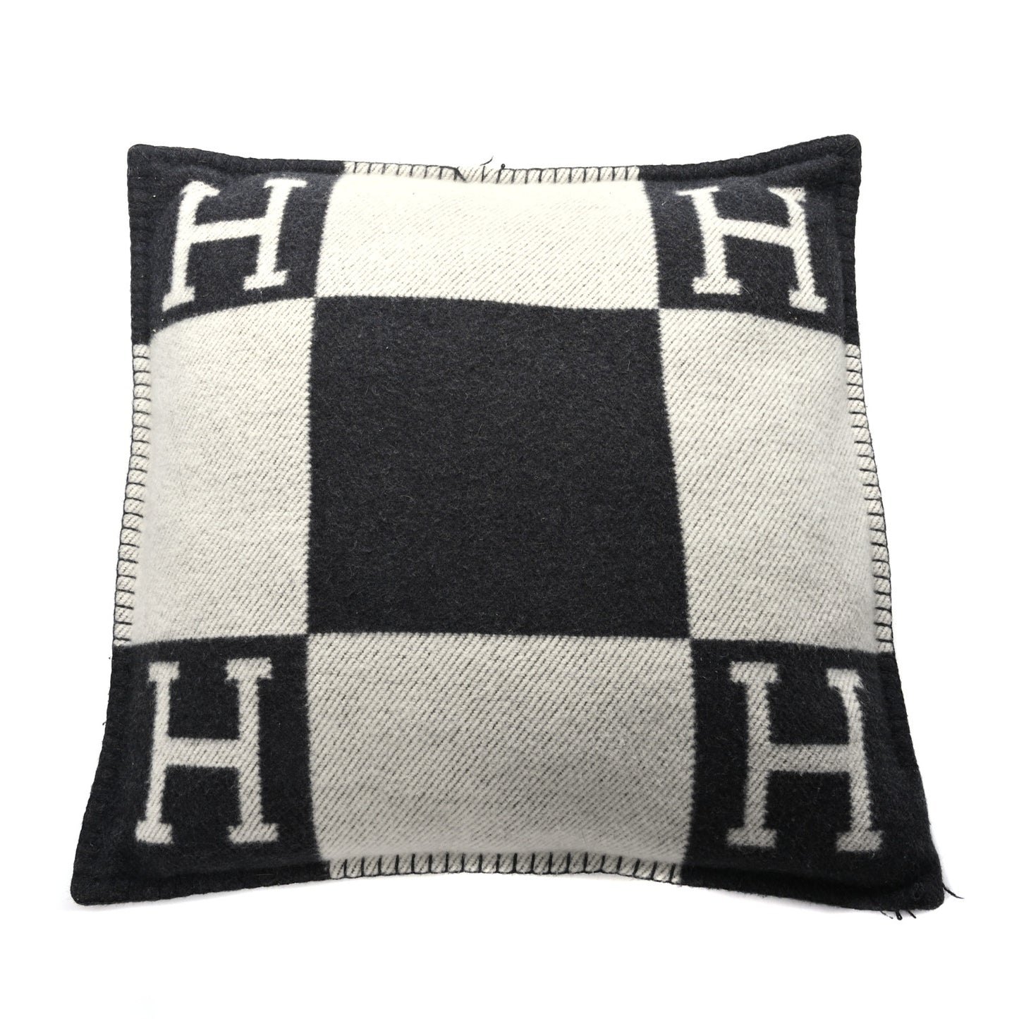 Wool Cashmere Avalon Pillow PM Ecru Gris Fonce