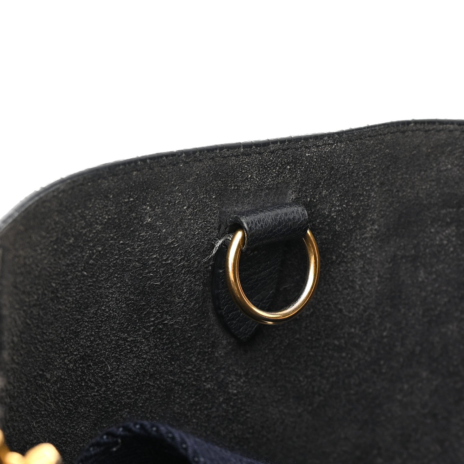 Celine Soft Grained Calfskin Small Sangle Bucket Bag Navy 14 of 15