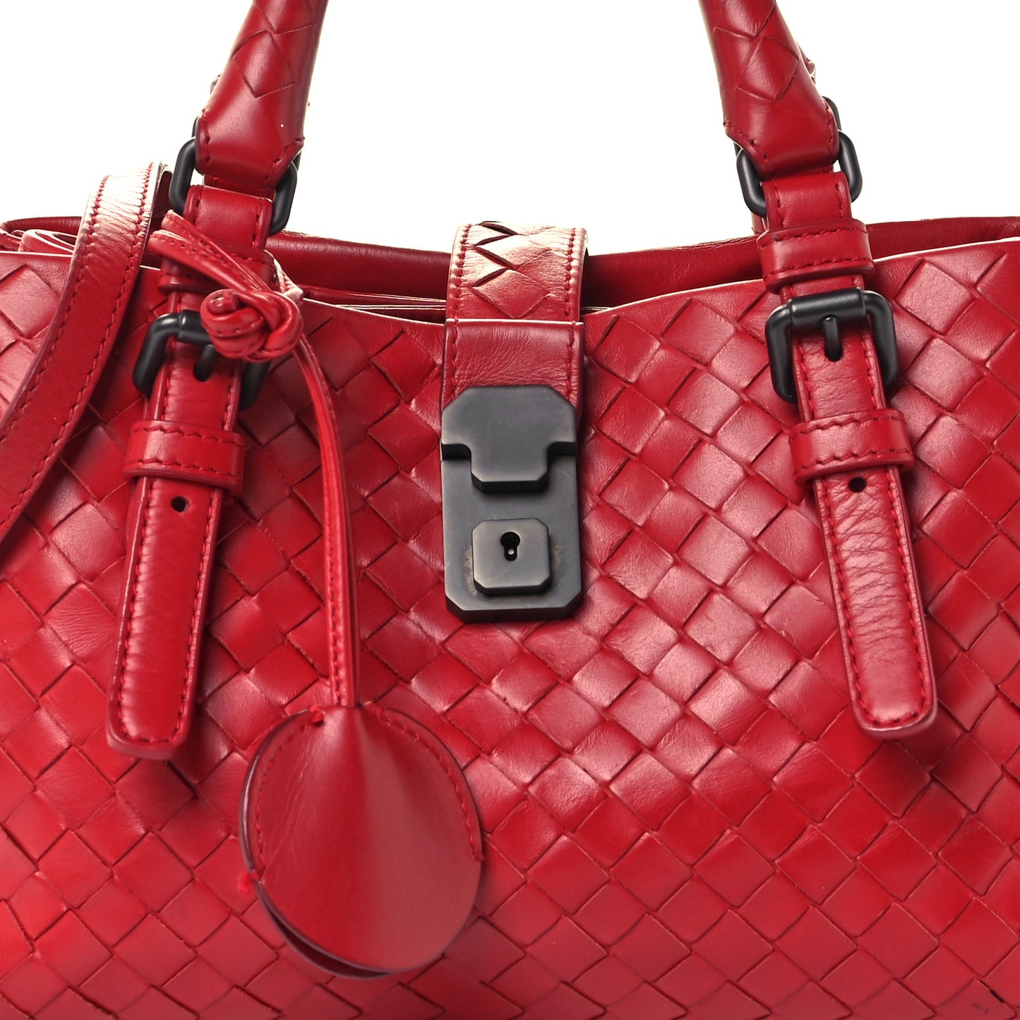Light Calf Intrecciato Small Roma Fraise