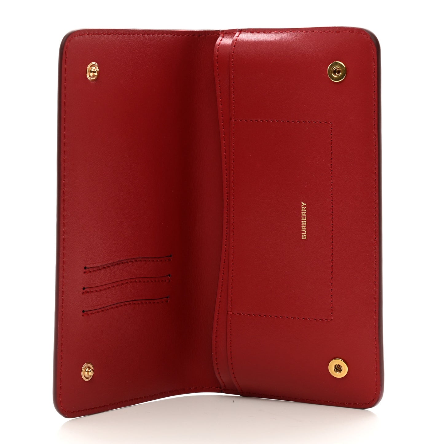 Marais Calfskin Rowe Continental Wallet Dark Carmine