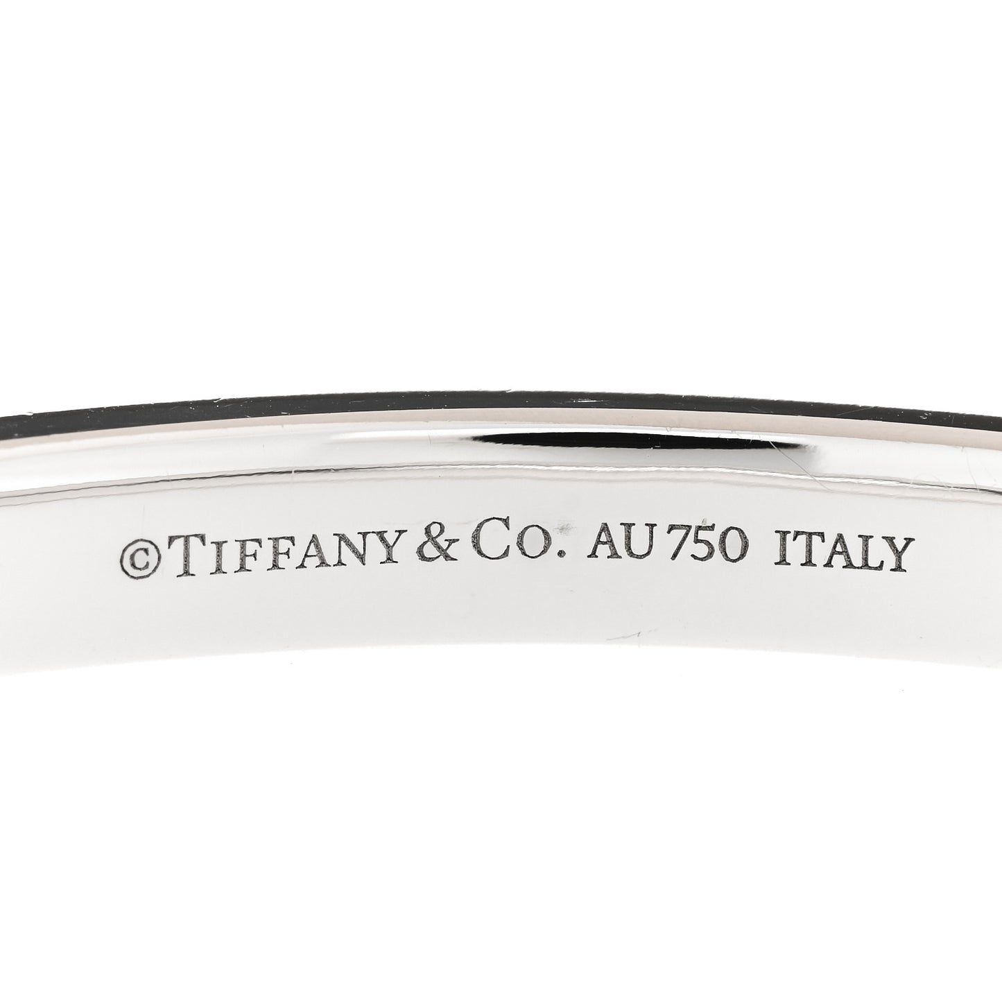 18K White Gold Diamond T Hinged Bangle Bracelet