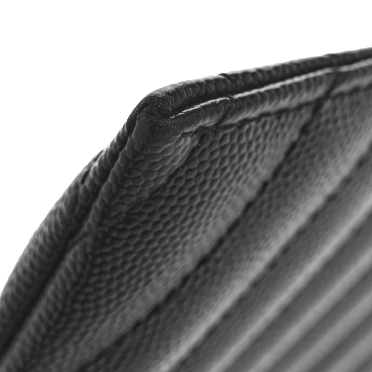 Grain De Poudre Chevron Monogram Bill Pouch Black