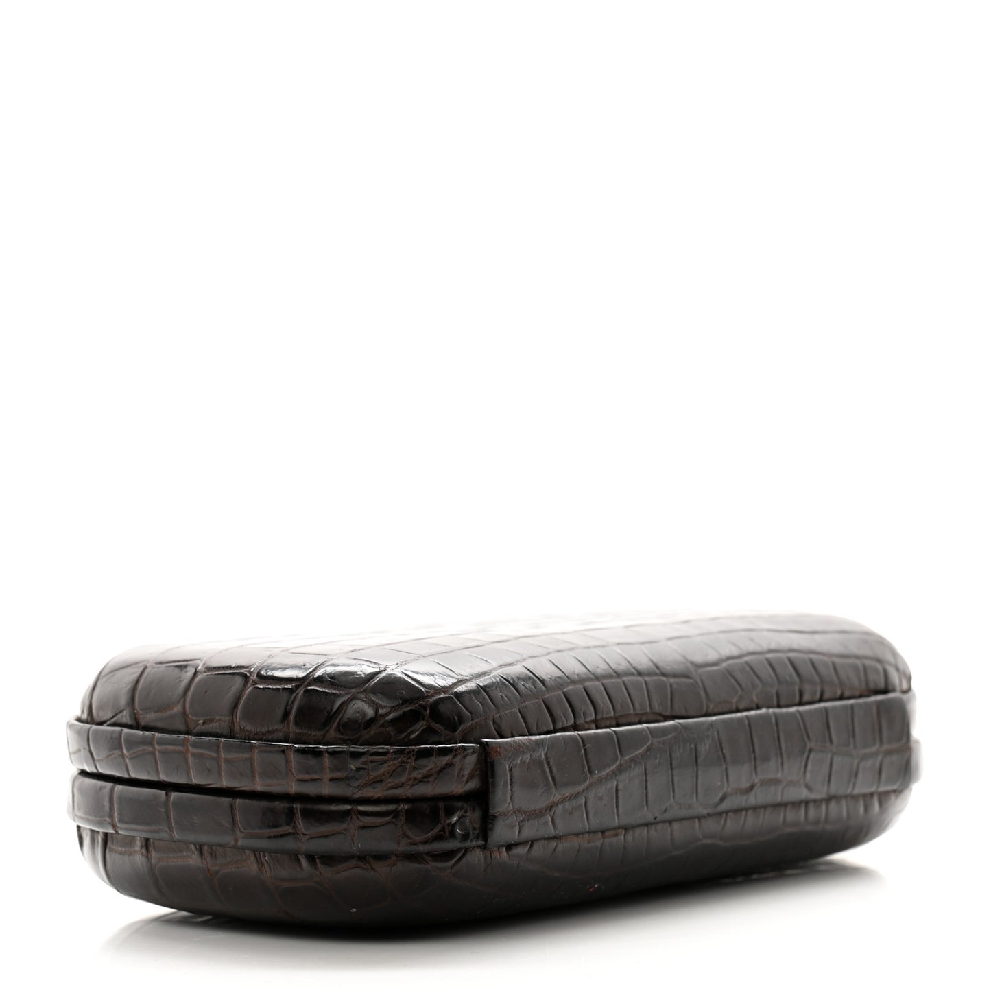Crocodile Knot Clutch Brown